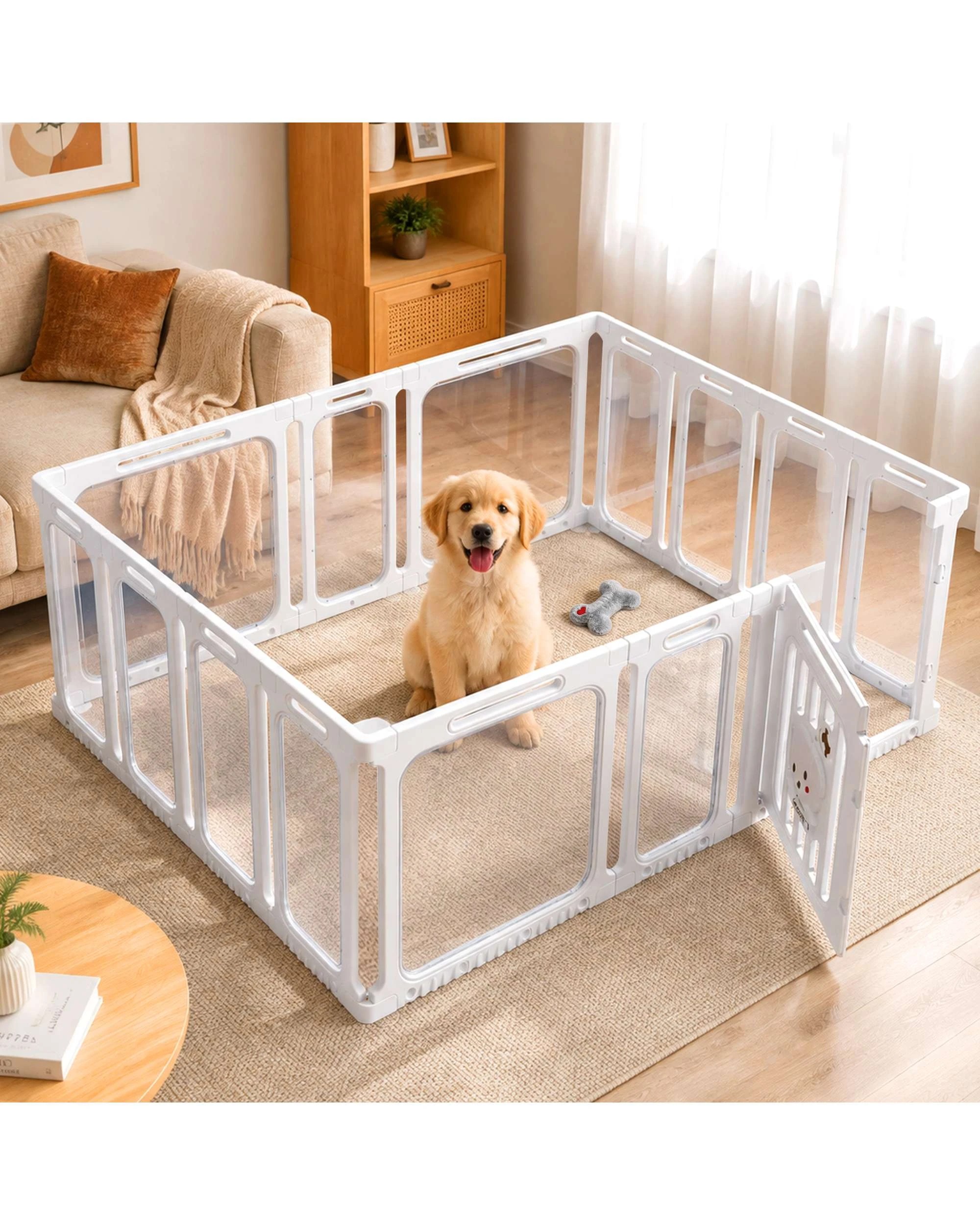 3 Advwin DIY Small Animal Playpen Pet Enclosure 14 Panels Indoor Portable Exercise Fence, 3 of 10