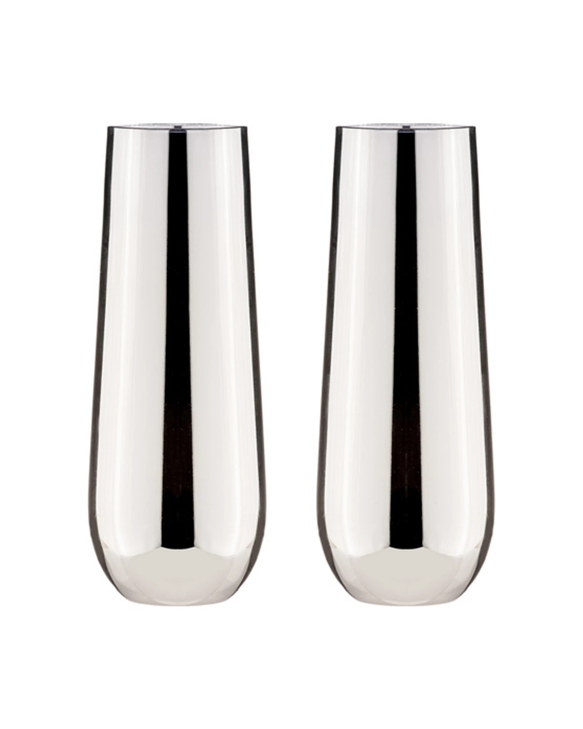 1 Ladelle 2PK Aurora Stemless Champagne Glass Cup Set 500ml - Silver, 1 of 3
