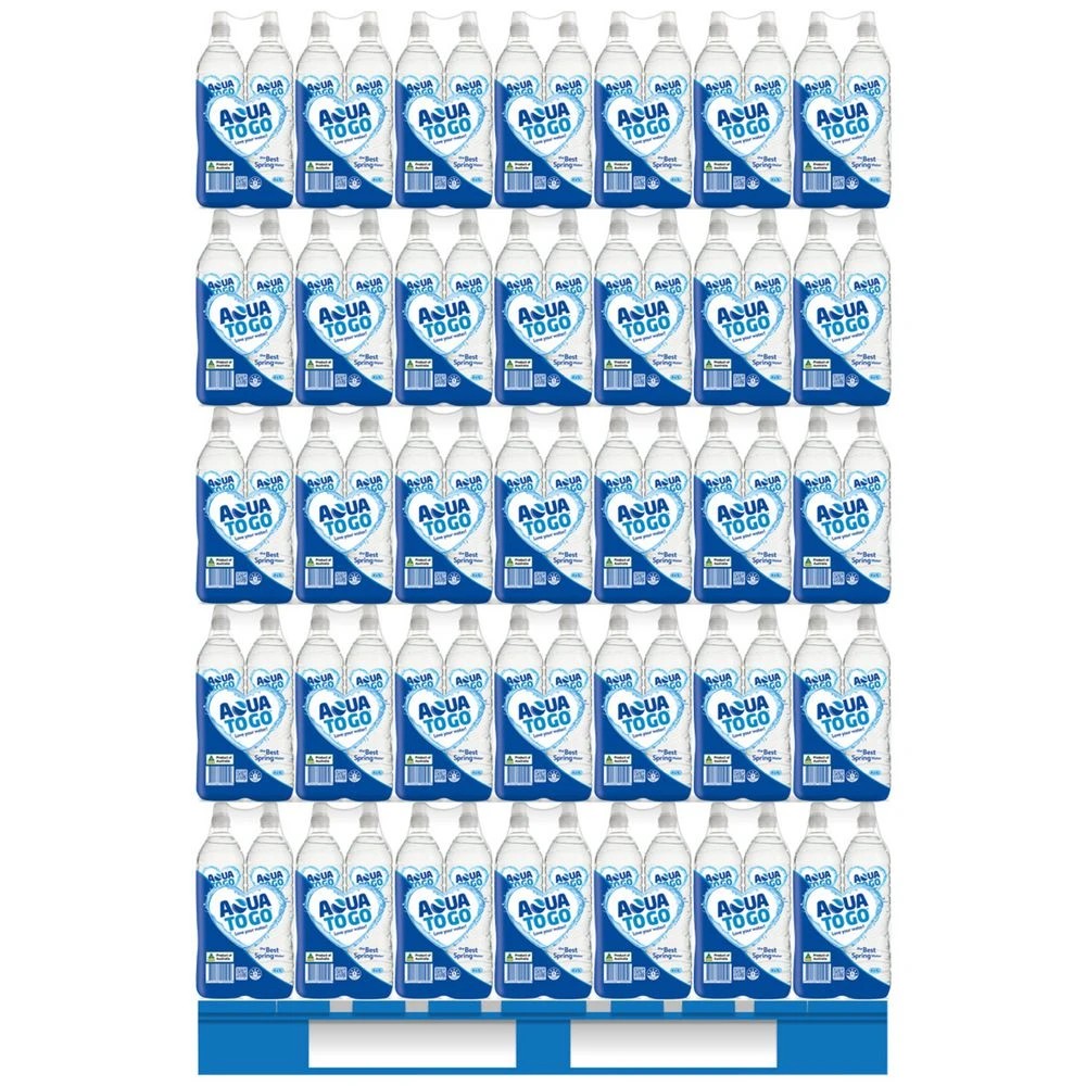 1 Aqua To Go Water Bottles 4 x 1L 224 Pack, 1 of 3