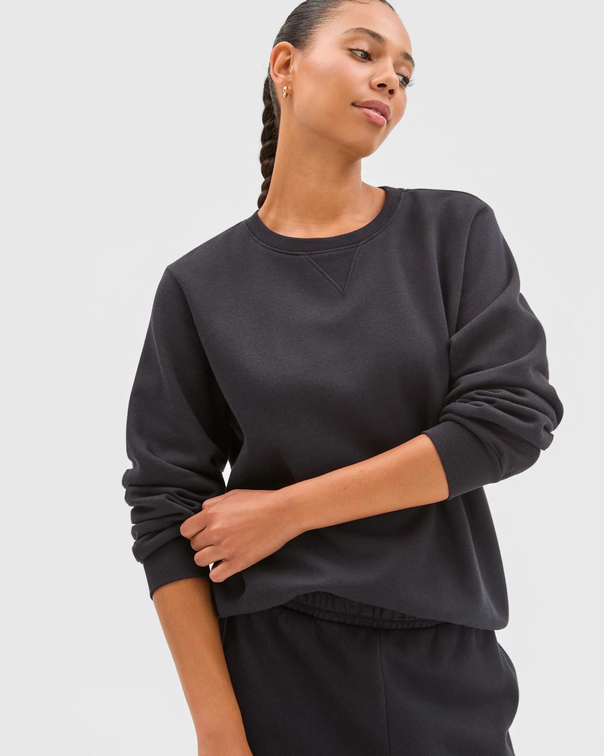 4 Target Active Australian Cotton Blend Fleece Sweat Top BLACK, 4 of 5