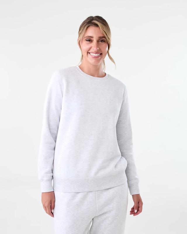 Active Womens Basic Crew Neck Sweats