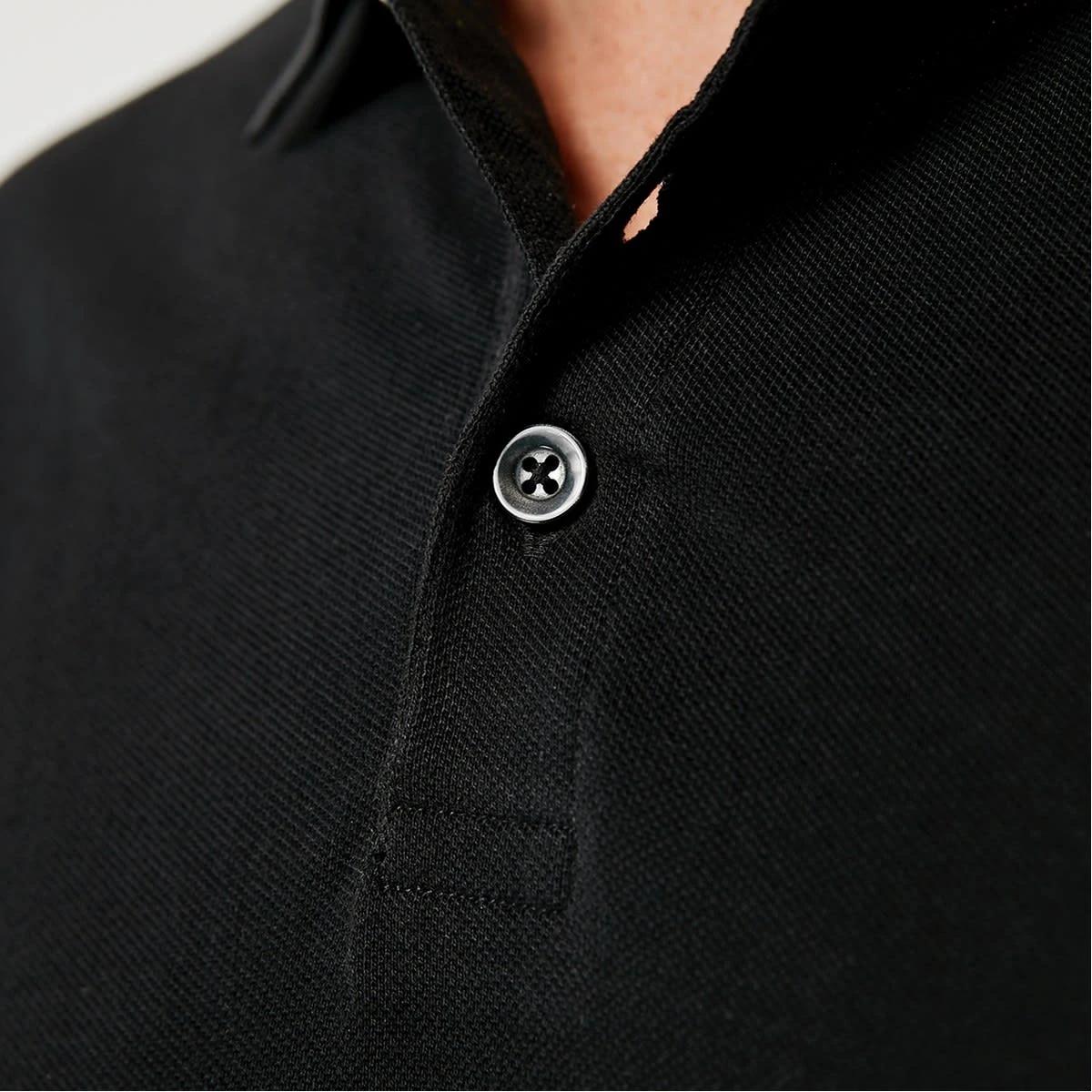 6 Tipped Pique Polo Black, 6 of 7