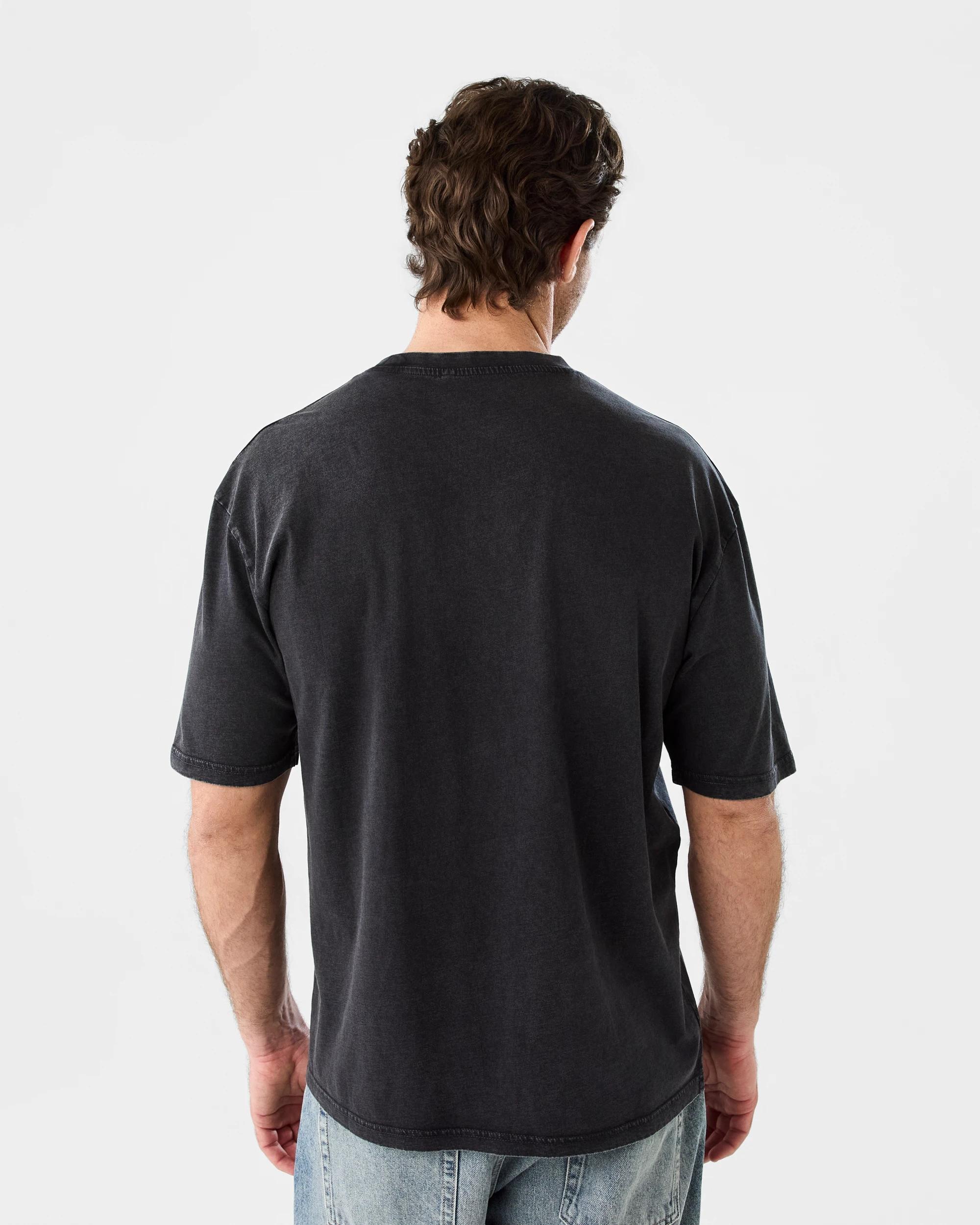3 Oversized Acid Wash T-shirt Black, 3 of 5