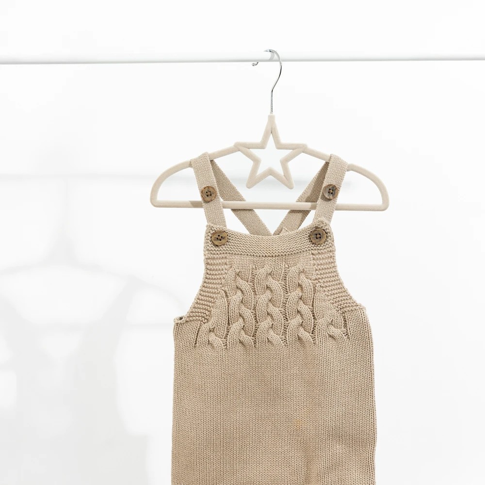 3 Living Textiles Baby & Nursery Clothes Hangers 10 Pack – Beige, 3 of 5