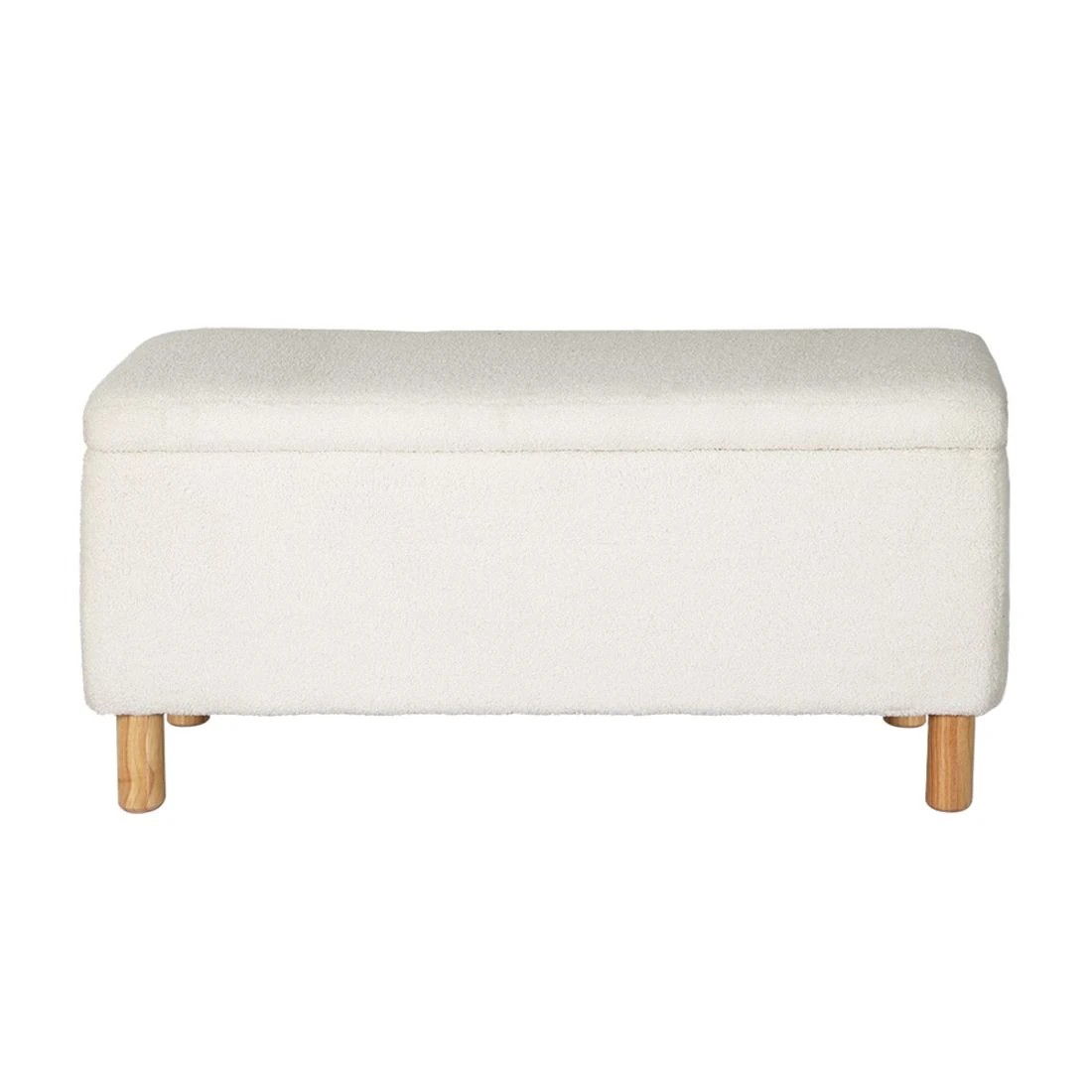 4 Artiss Storage Ottoman Blanket Box 99cm - White, 4 of 6