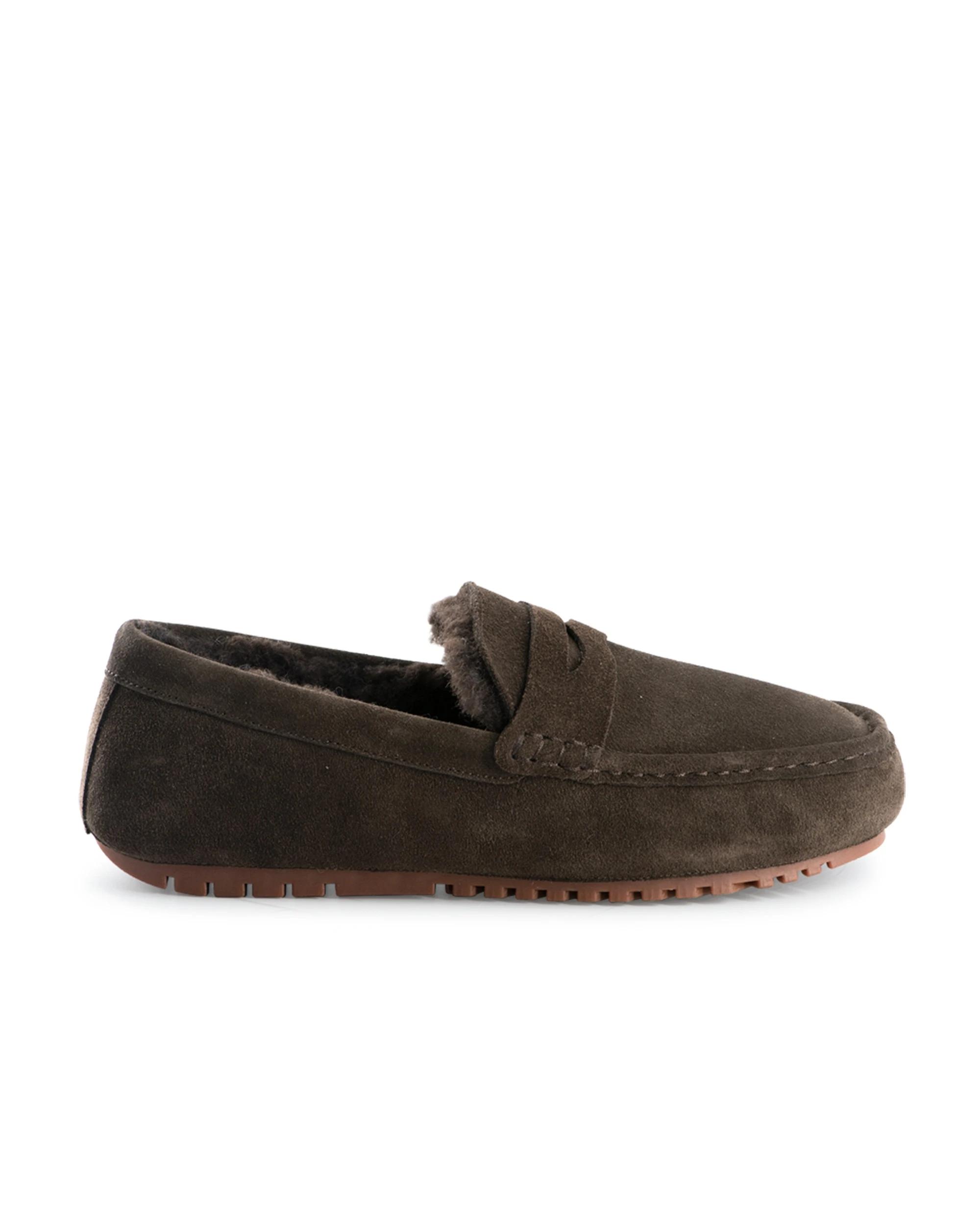 3 Aus Wooli Hand Stitched Unisex Sheepskin Moccasin - Terrigal CHOCOLATE, 3 of 5
