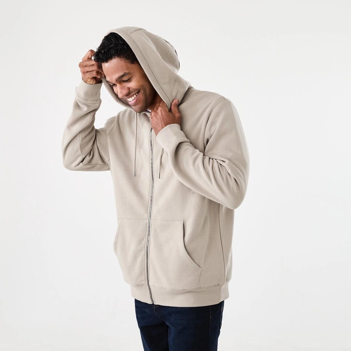 3 Comfort Zip Through Hoodie Bge Sand, 3 of 8