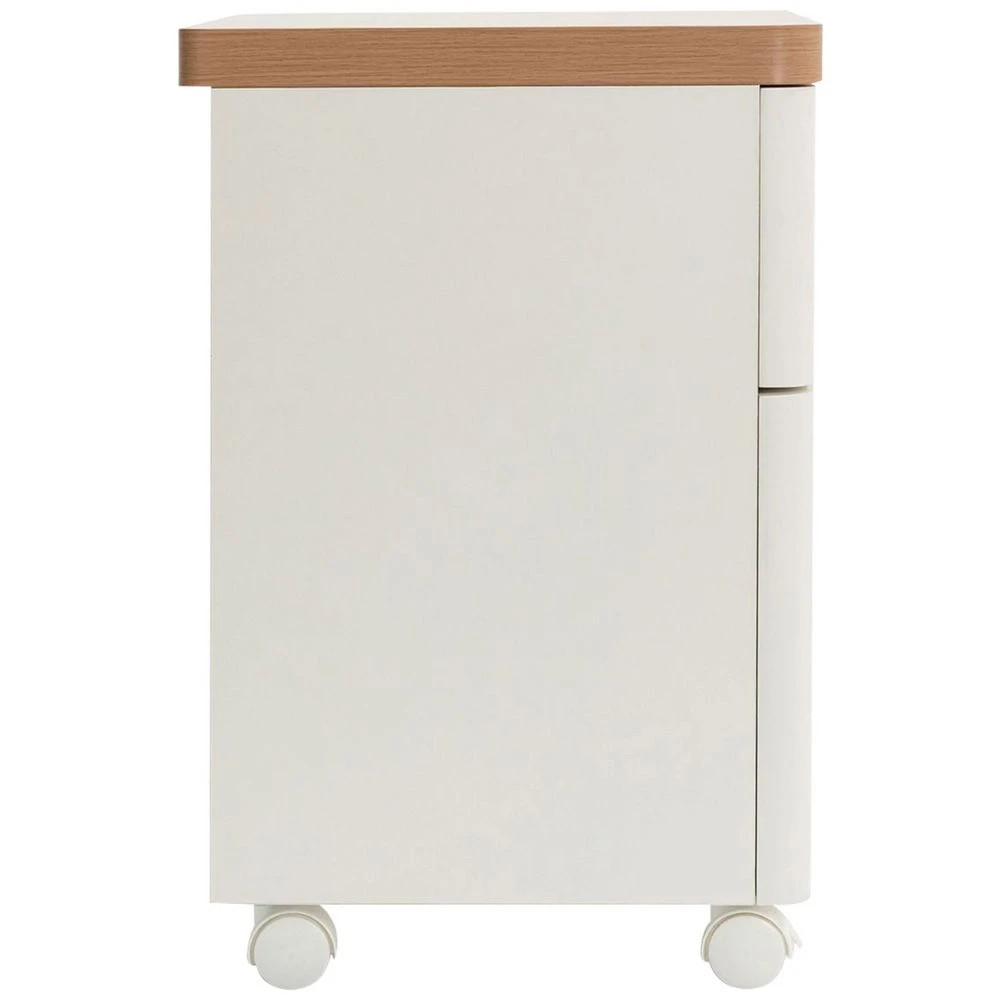 3 Marstrand 2-Drawer Pedestal Oak and White  Cabinets Pedestals, 3 of 10