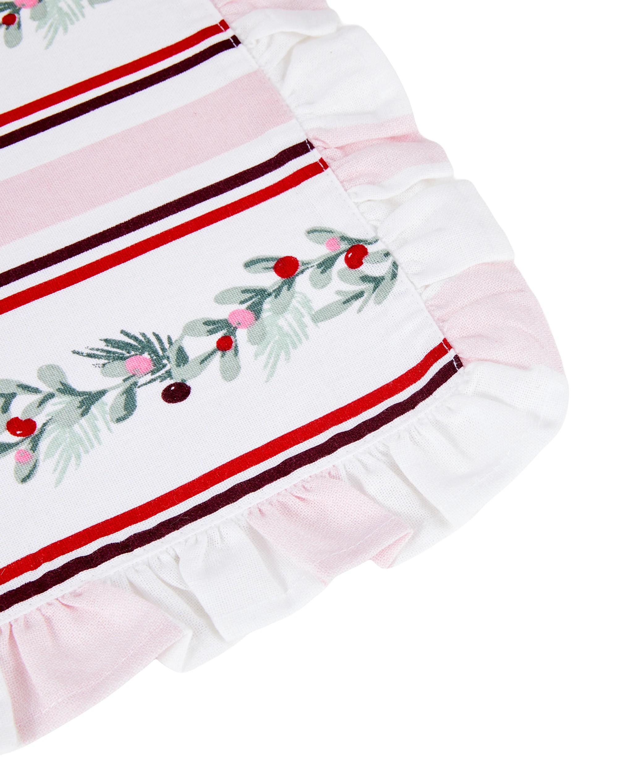 2 Holly Stripe Ruffle Placemat, 2 of 3