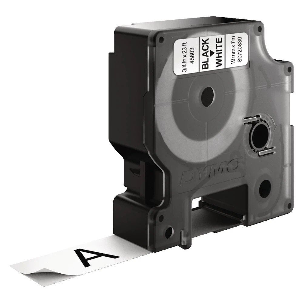 2 DYMO D1 Label Tape 19mm x7m Black on White, 2 of 6