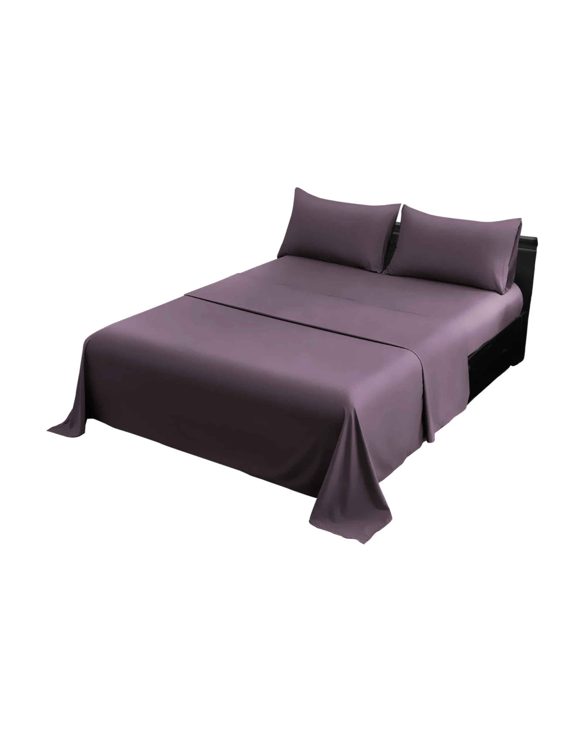 3 Laura Hill Queen Size Bed Sheet Set 4pc 1000tc Luxury Living Cotton Rich Gift Pack Lilac - Queen Bed - Purple, 3 of 4