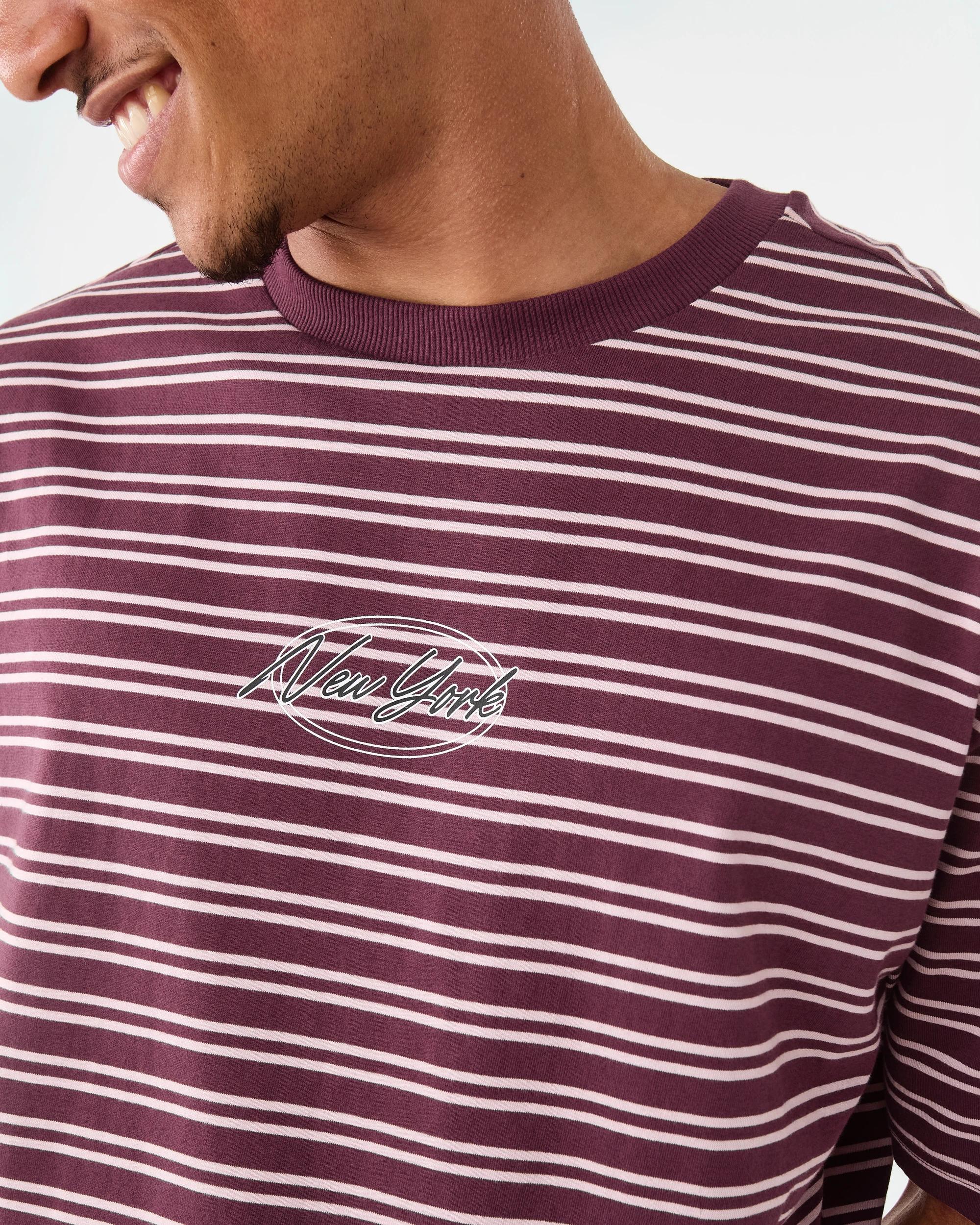 6 Boxy Stripe T-Shirt Red Ny, 6 of 6
