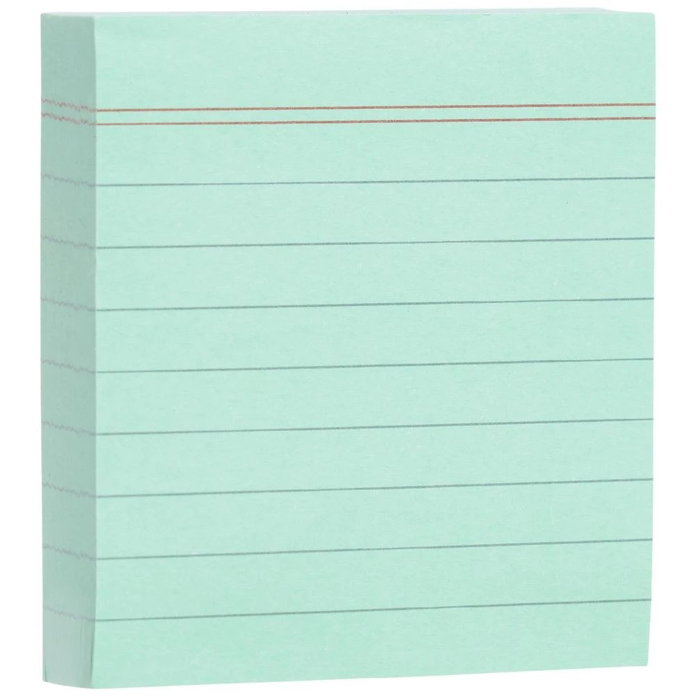 3 J.Burrows Fully Adhesive Notes 76x76mm Green, 3 of 3