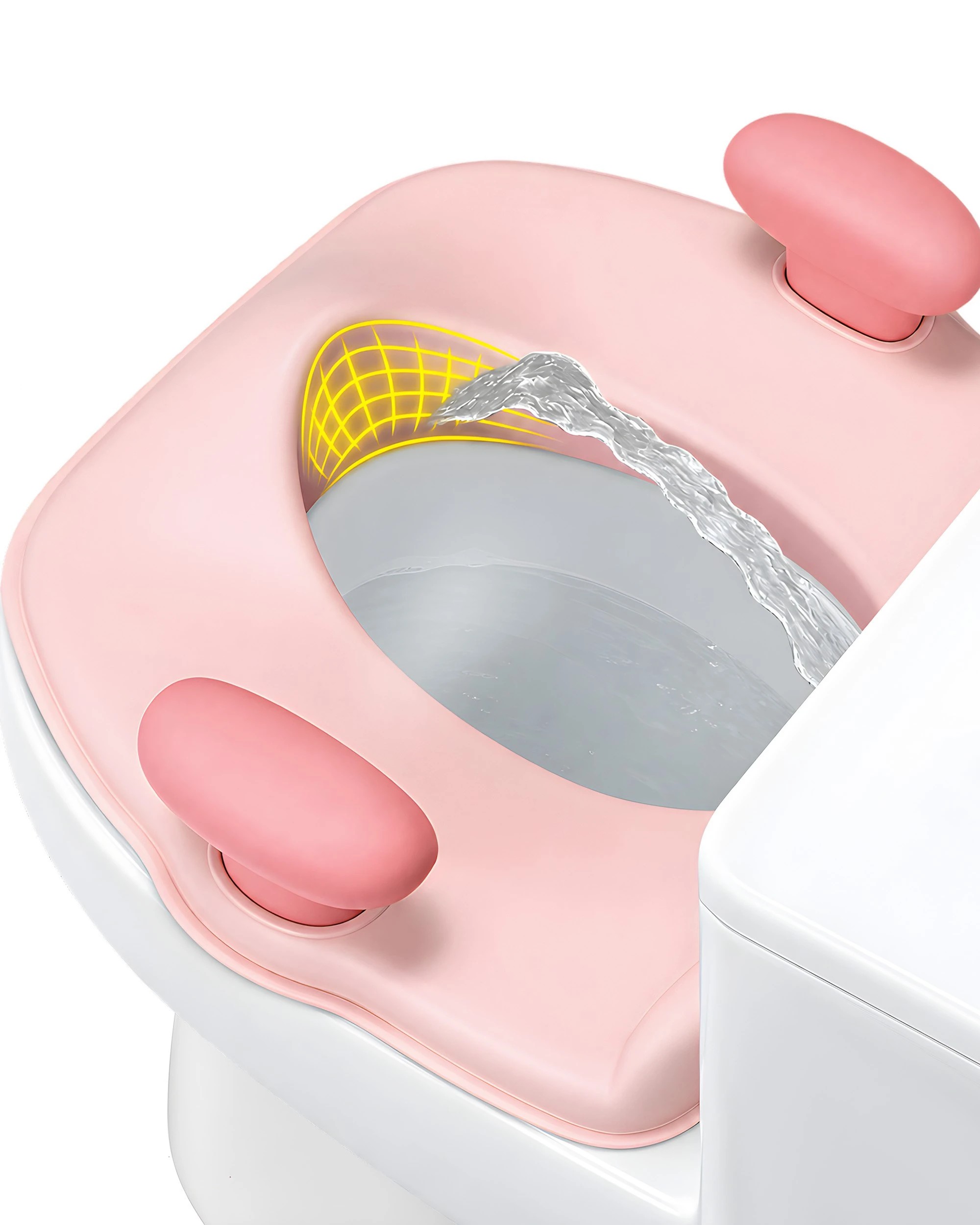7 PlayPals 3-in-1 Kids Potty Toilet Trainer Toddler Toilet Training Seat w/ Interactive Musical Mat Pink, 7 of 10