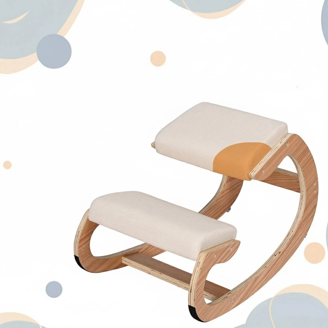 7 Artiss Kneeling Chair Ergonomic Posture Chair with Memory Foam Balance Stool - Beige, 7 of 8