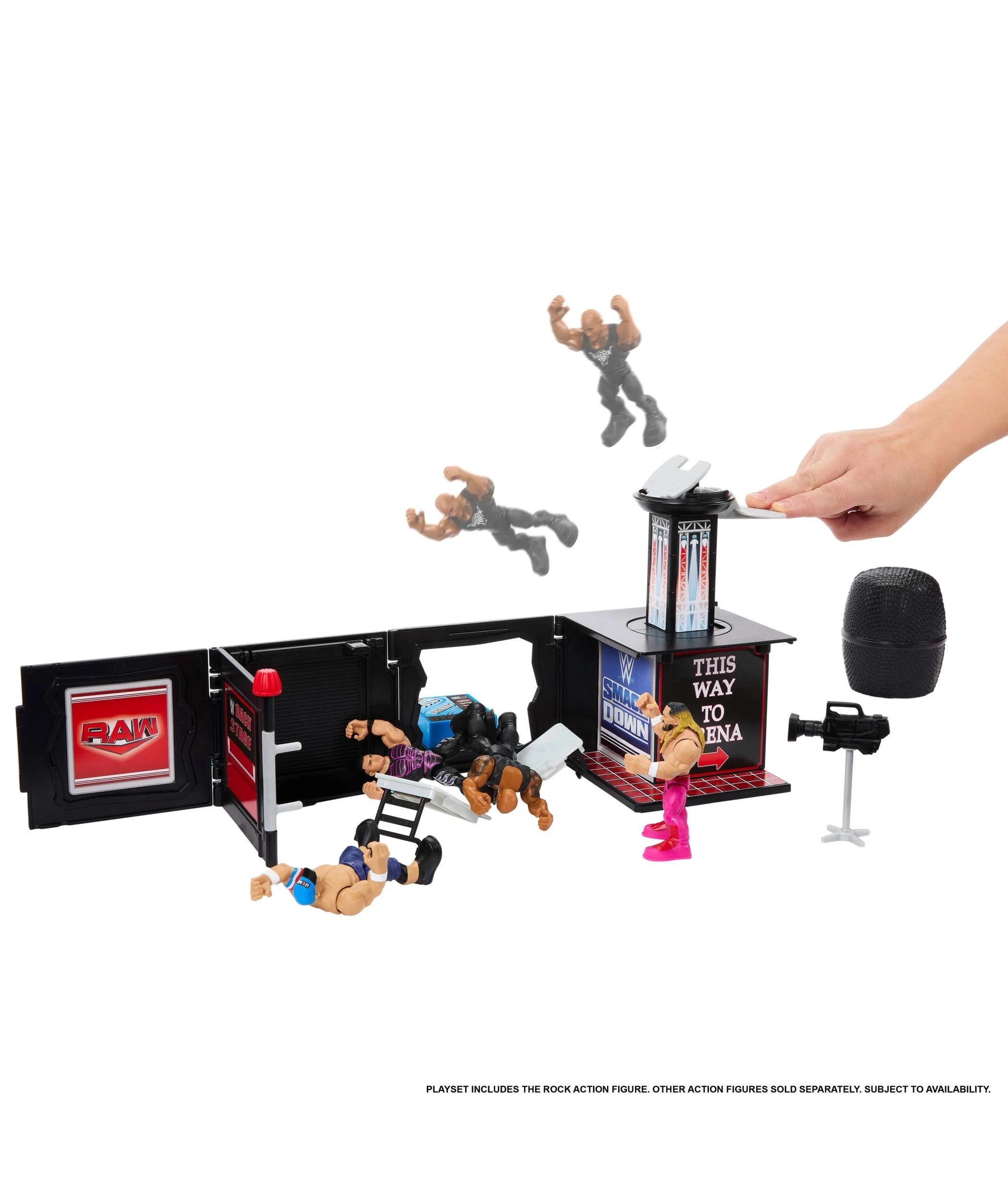 5 Mattel WWE Knuckle Crunchers Final Boss Microphone Playset - Multi, 5 of 6