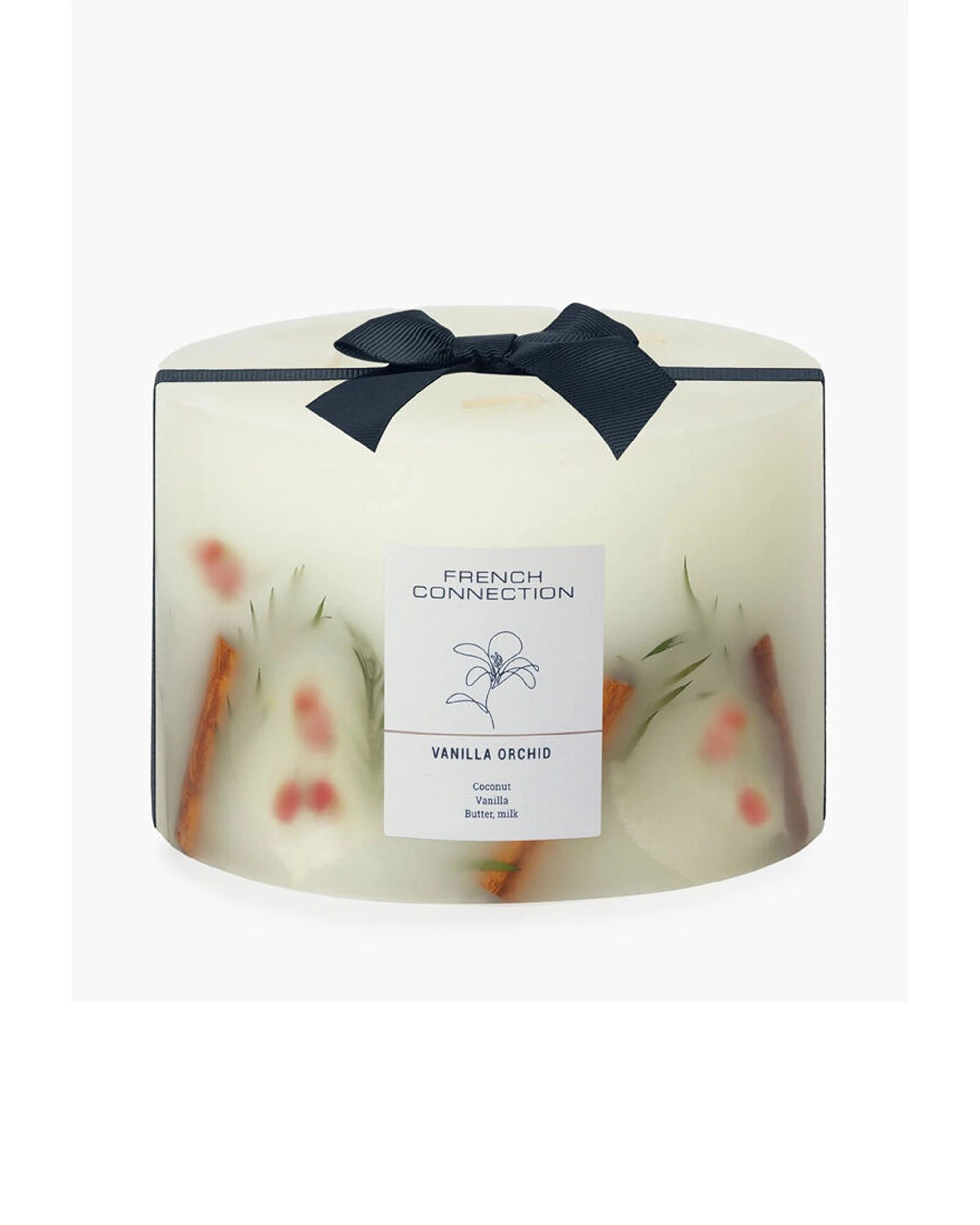 4 French Connection Vanilla Orchid Botanical 4 Wick Large Candle 1.5kg - White, 4 of 5