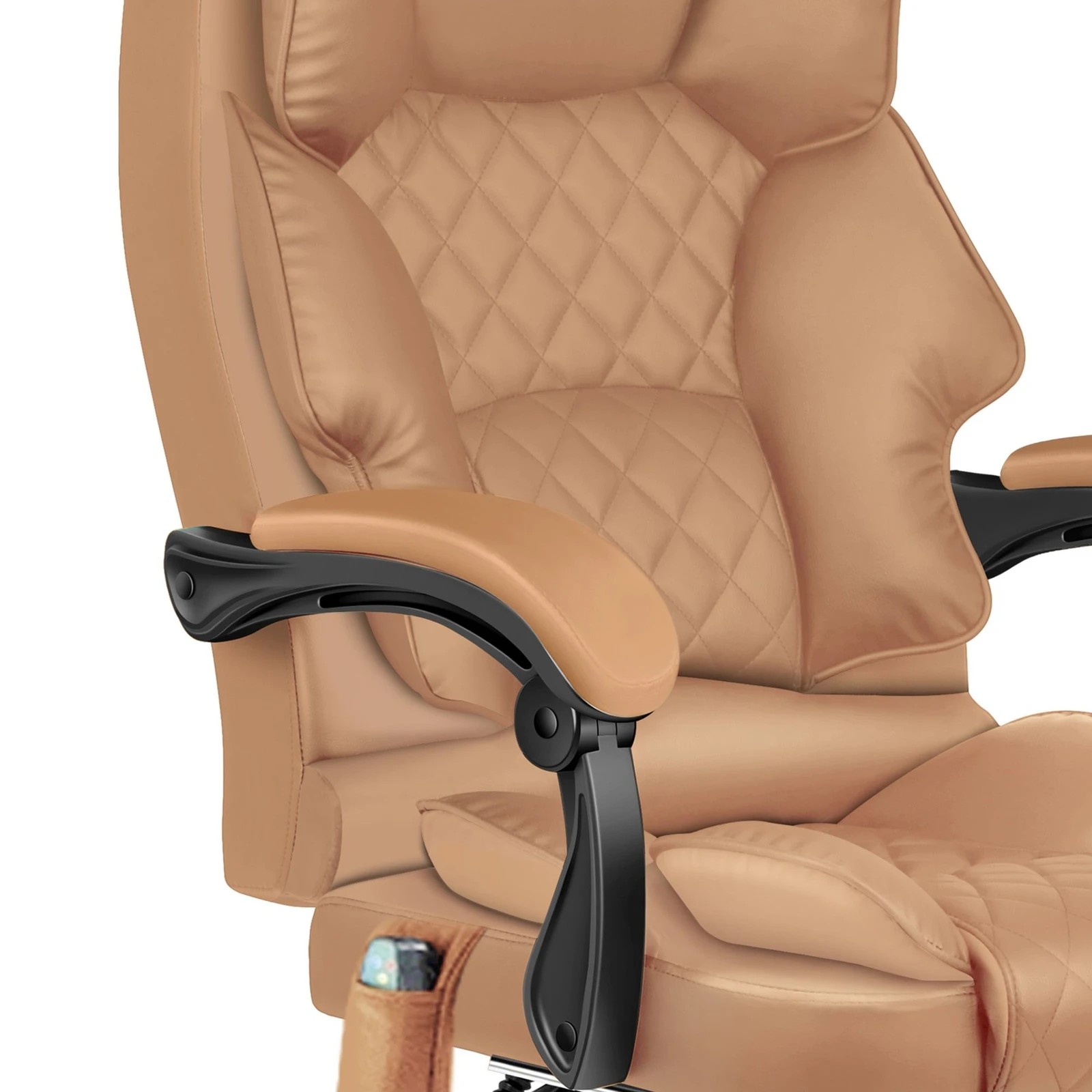 5 Alfordson Massage Office Chair Executive Heated Seat Computer Racing Recliner - Brown, 5 of 10