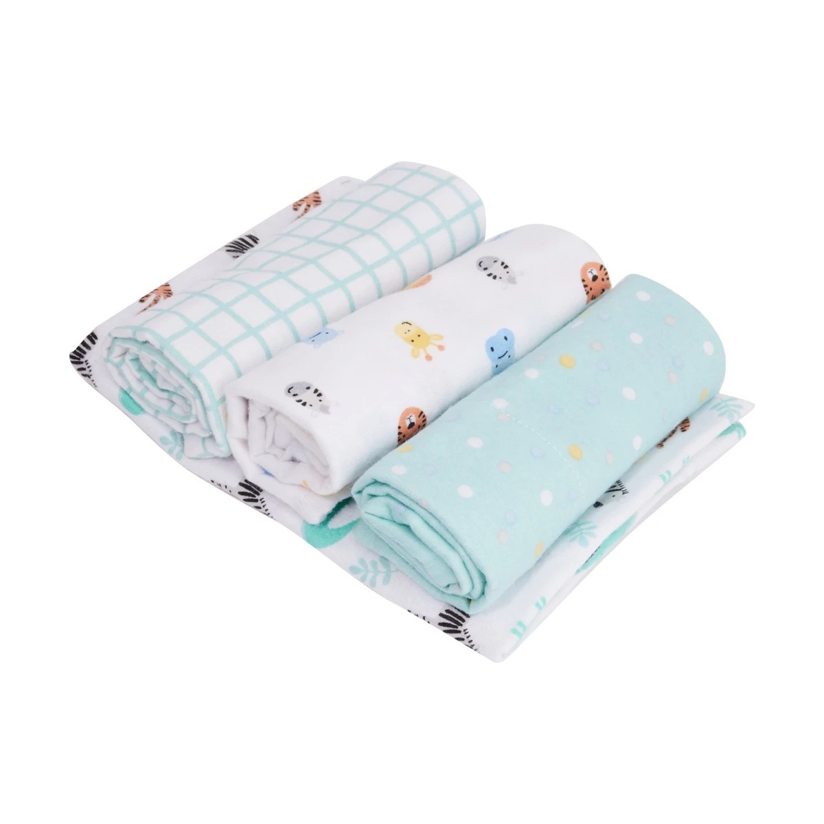 1 4 Pack Organic Cotton Burping Cloths, 1 of 4