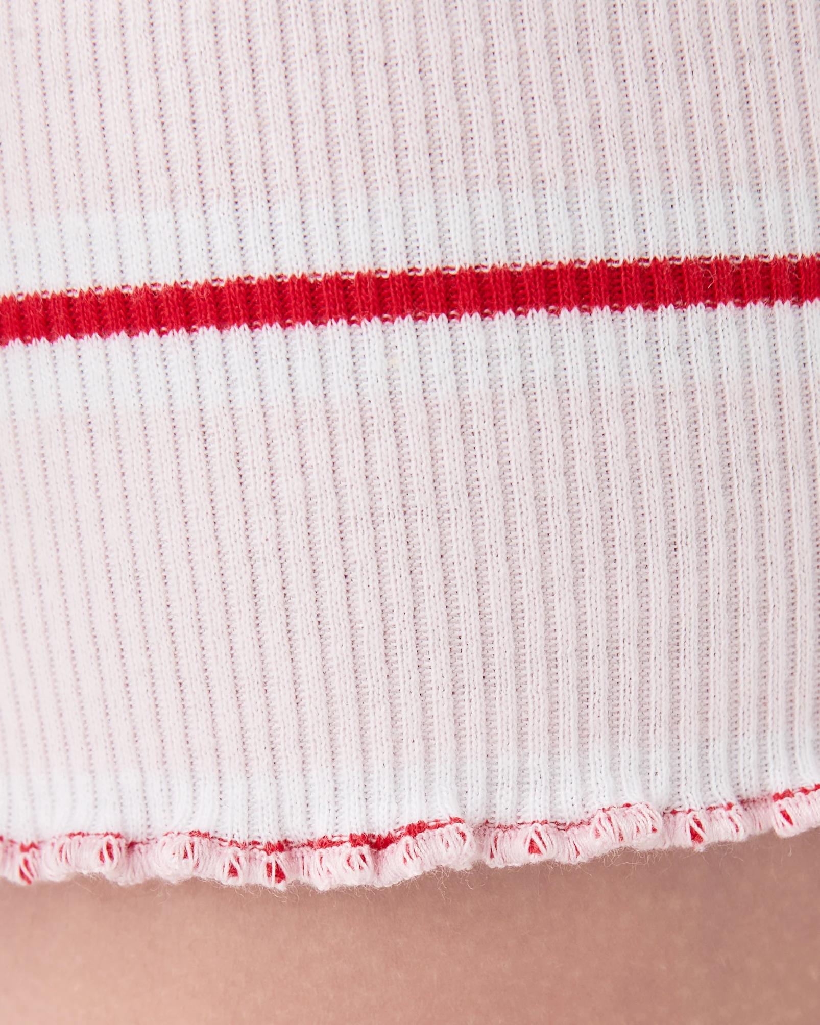 4 Printed Rib Bike Shorts Pnk Stripe, 4 of 9