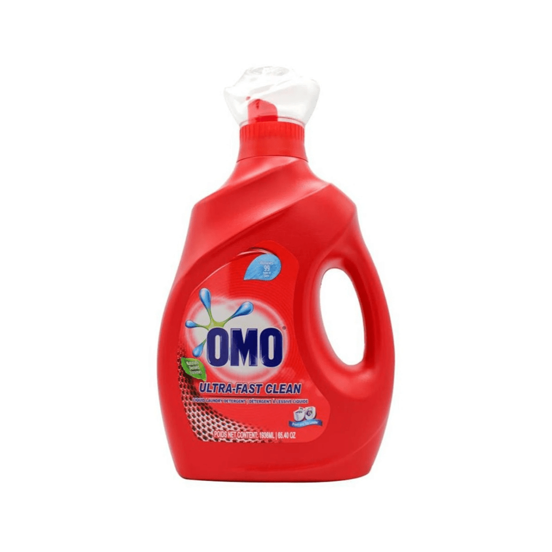 1 Omo 1936ml Laundry Liquid Detergent Ultra-Fast Clean Stain Remover All Machines, 1 of 3