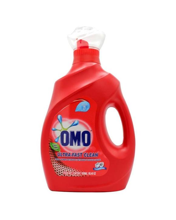 Omo 1936ml Laundry Liquid Detergent UltraFast Clean Stain Remover All Machines - Red