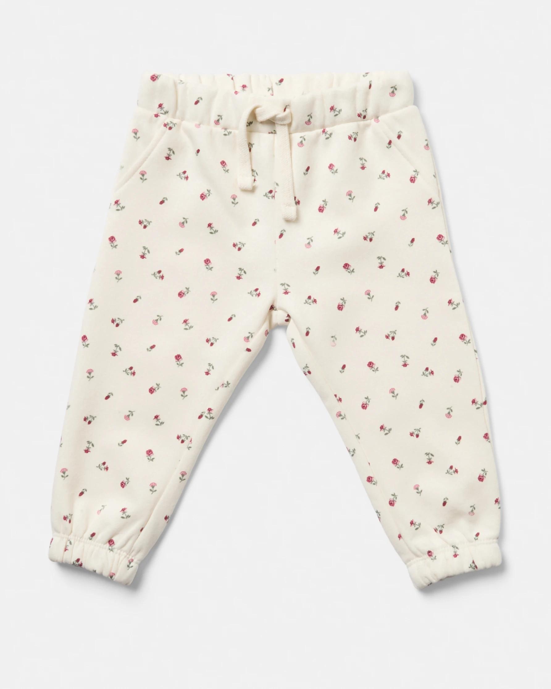 1 Relaxed Trackpants Beig Flrl, 1 of 3