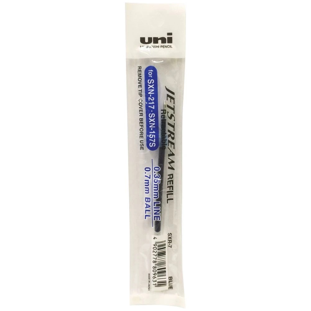 3 Uni Jetstream SXN217 Pen Refill 0.7mm Blue, 3 of 4