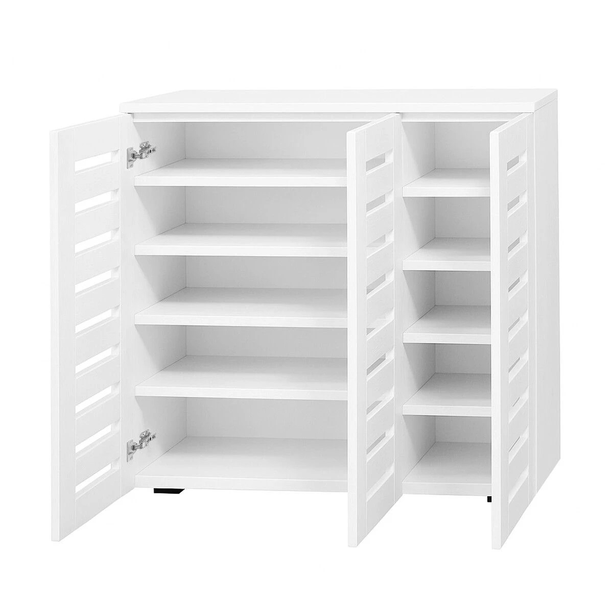 4 LUXSUITE Shoe Rack Storage Cabinet Wooden Narrow Slim Hallway Entryway Footwear Organiser Cupboard Unit 30 Pairs 3 Door, 4 of 4