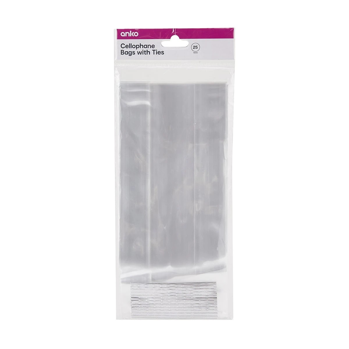1 25 Pack Cellophane Bags with Ties, 1 of 7