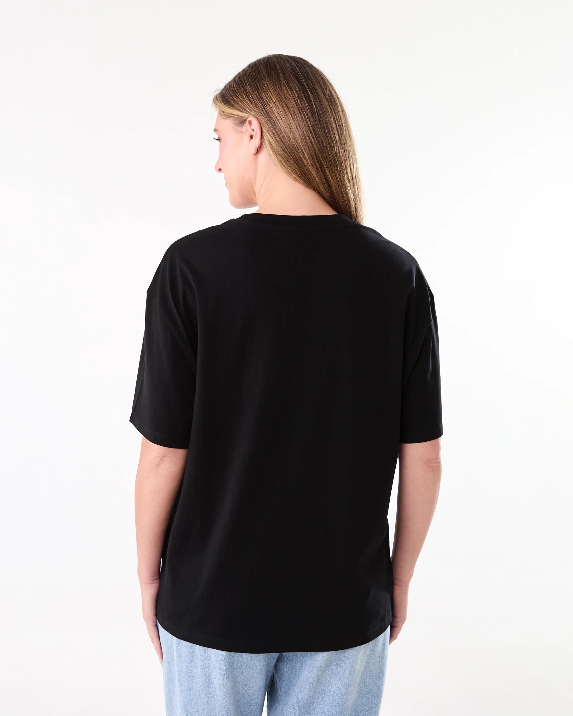 3 Short Sleeve Embroidery Detail T-shirt Black, 3 of 6