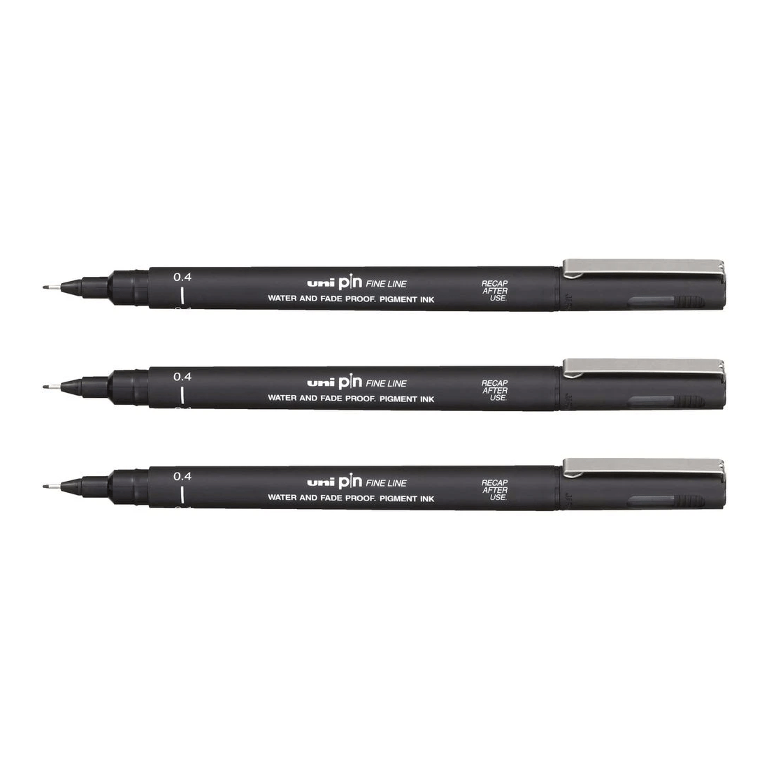 2 Uni Pin Fineliners 0.4mm Black 3 Pack, 2 of 2