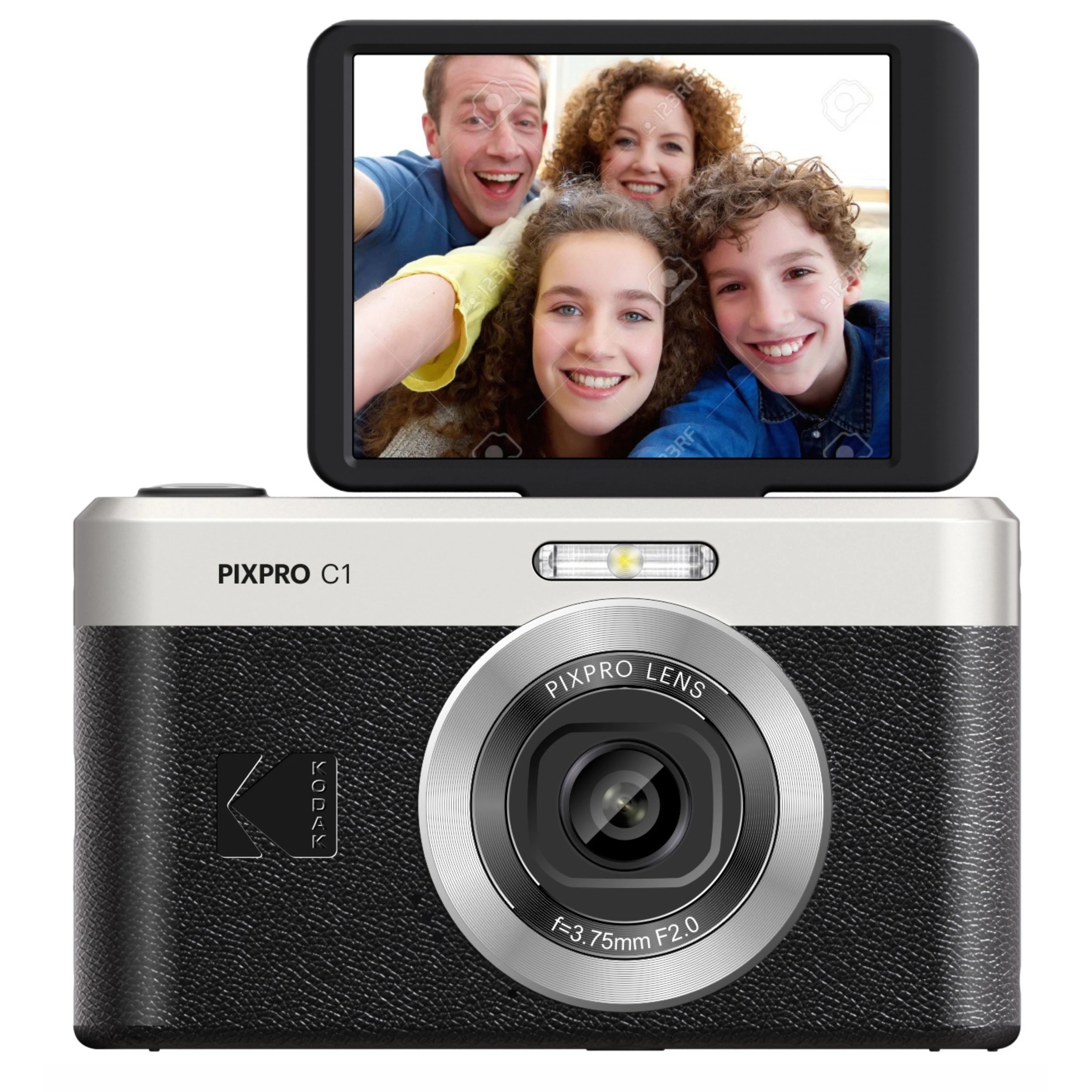 1 Kodak PixPro C1 Digital Compact Camera - Black, 1 of 5