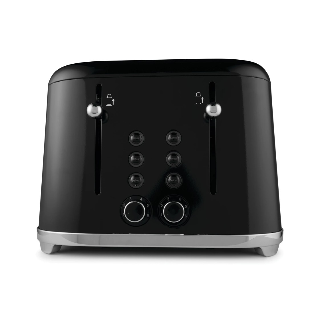 3 4 Slice Stainless Steel Toaster - Black, 3 of 8