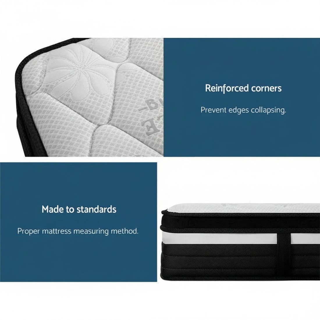 6 Giselle Bedding 28cm Mattress Super Firm Double - Double Bed - Multi, 6 of 7