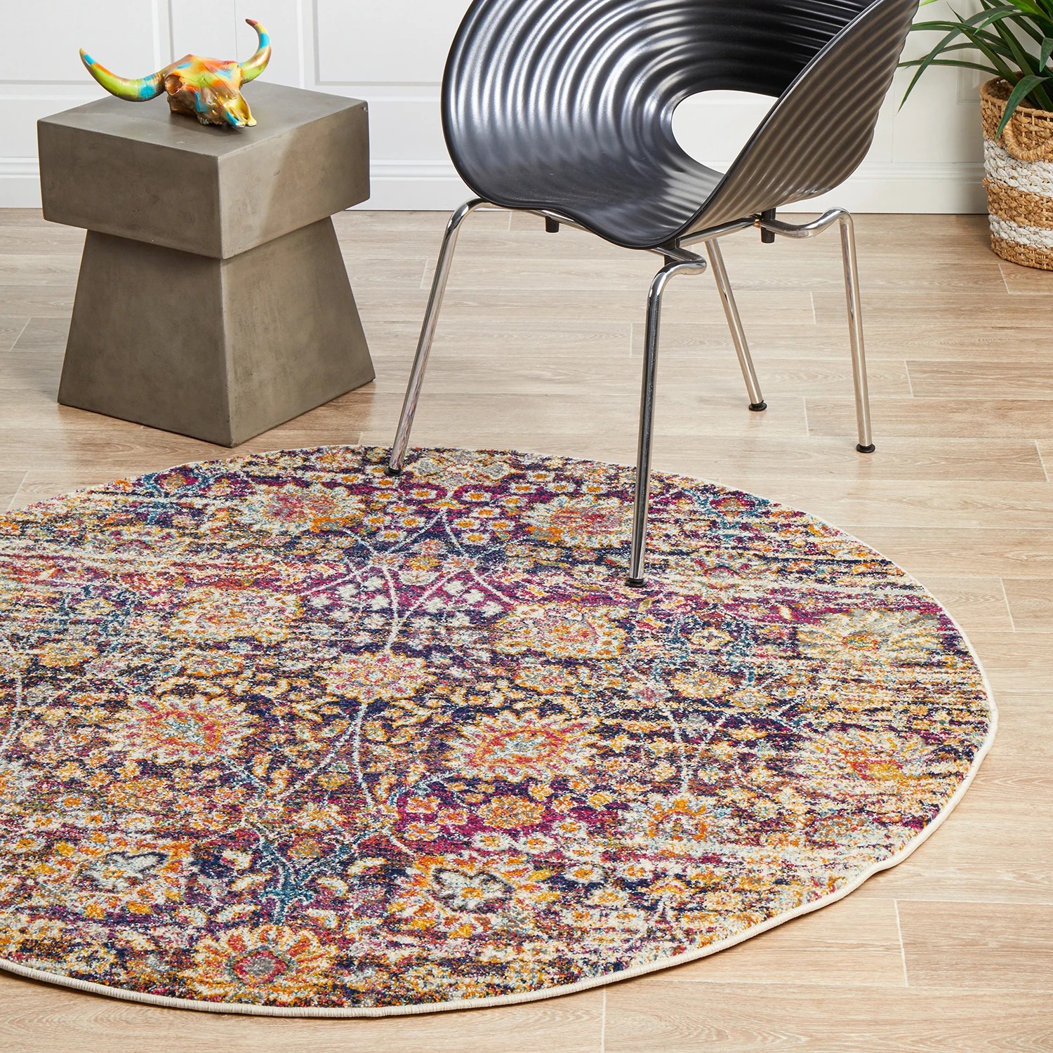 4 Common Ground Rugs Phantom 360 240x240cm - Large Round Power Loomed Pet Friendly Rug - Blue, 4 of 9