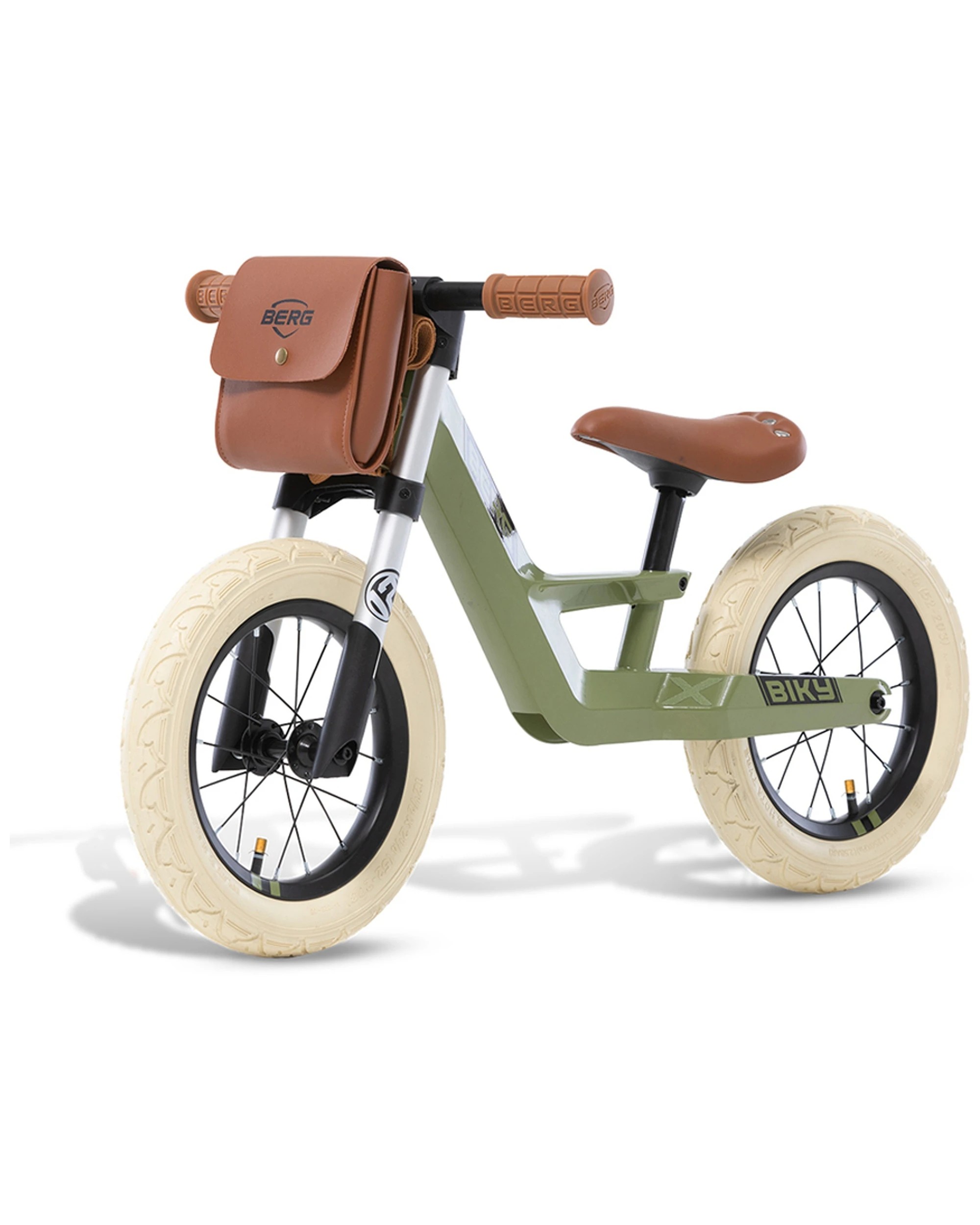 3 Berg Biky Retro Push Balance Bike Green Childrens Balance Bike Age 2-5 - Green, 3 of 5