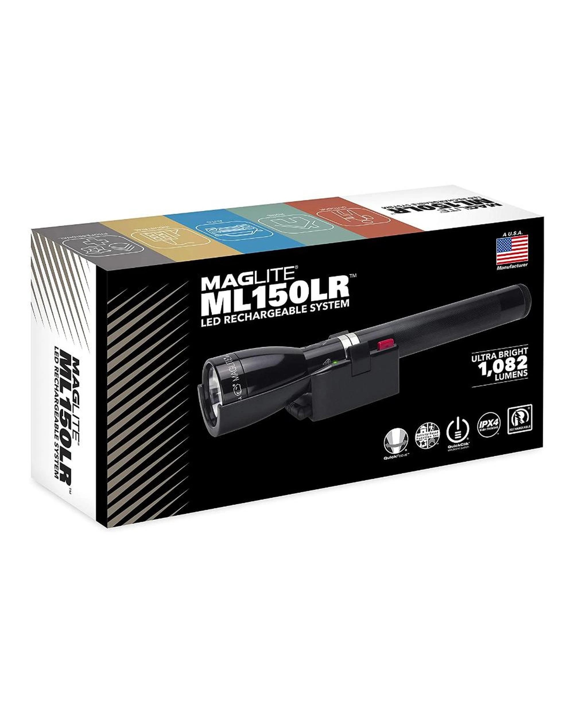 2 Maglite ML 150LR Rechargeable System 1082 Lumens Flashlight LED Torch USA, 2 of 4