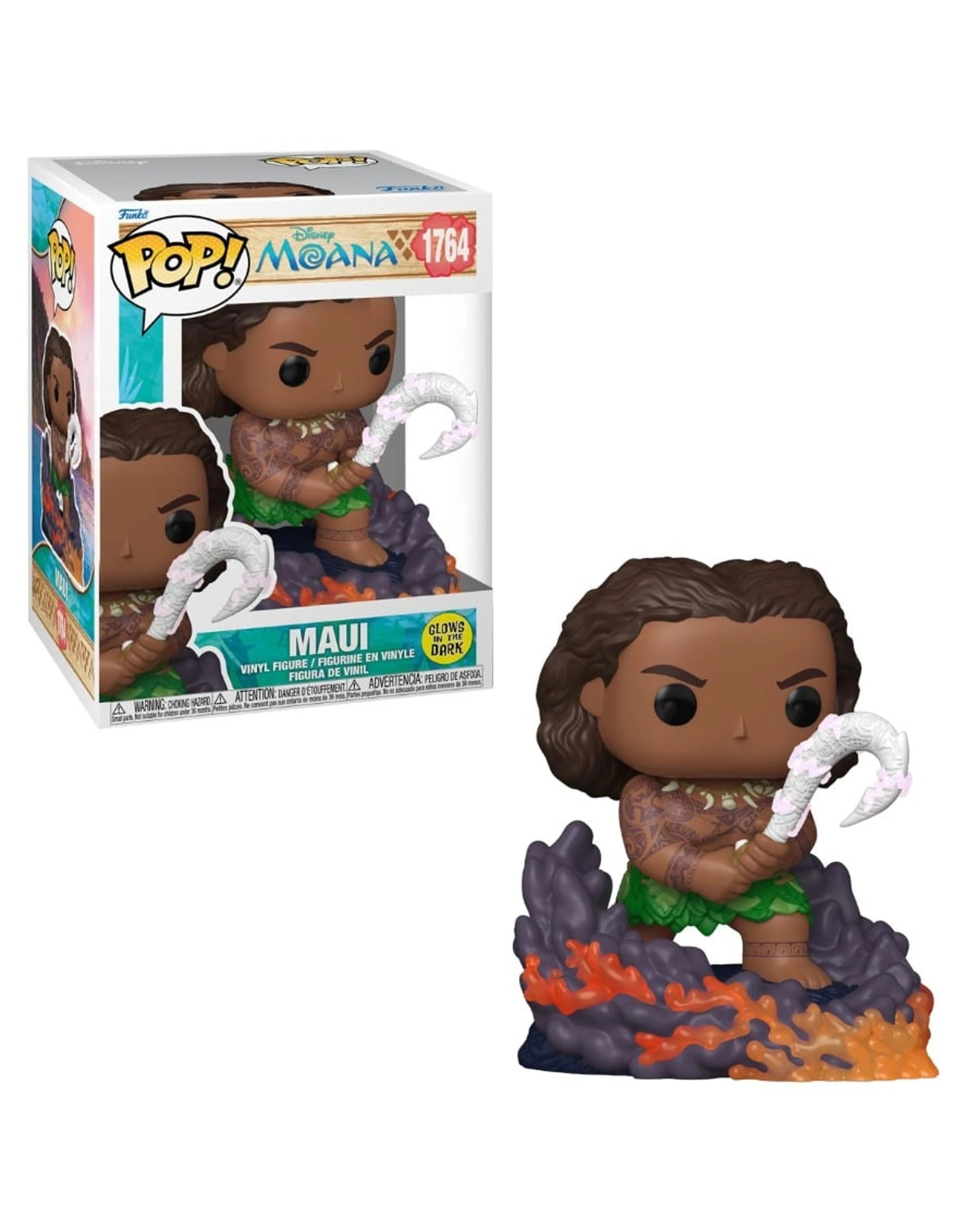 1 Disney Moana Maui Glow Premium Funko POP! Vinyl, 1 of 3