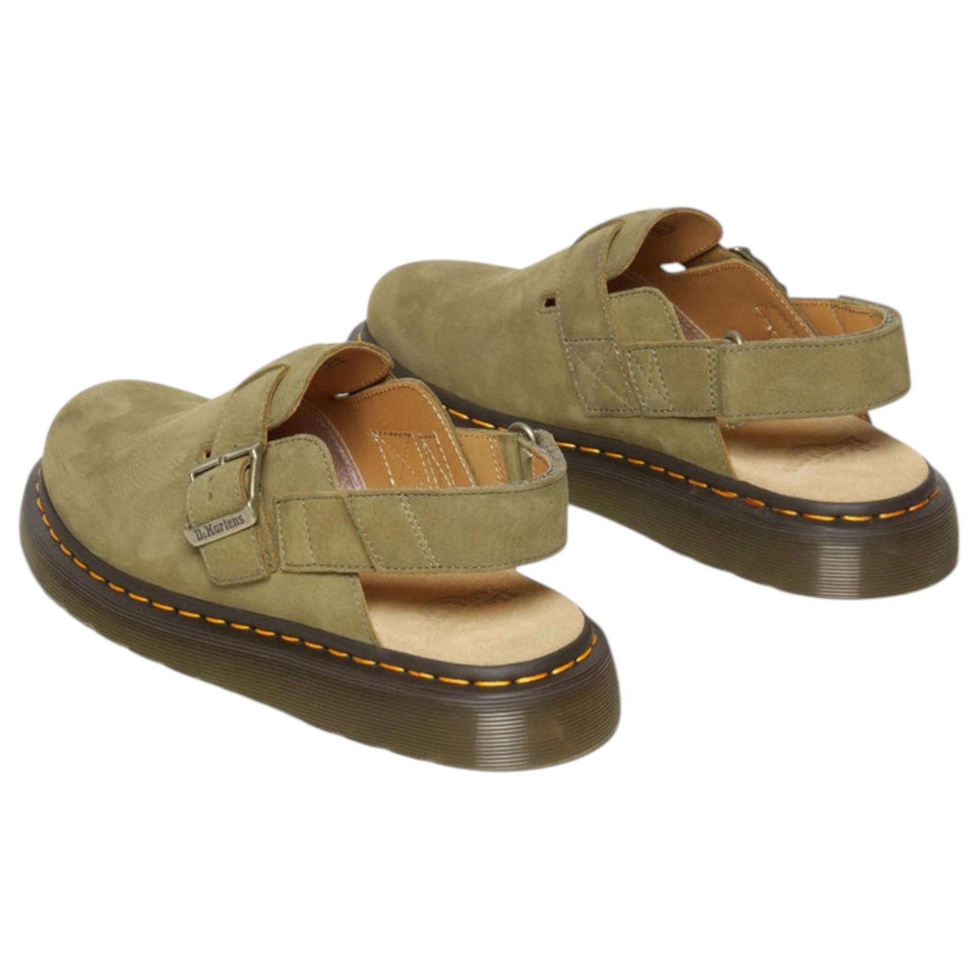 4 Dr. Martens Mens Jorge II Sandals Sling Back Shoes MUTED OLIVE TUMBLED NUBUCK, 4 of 7