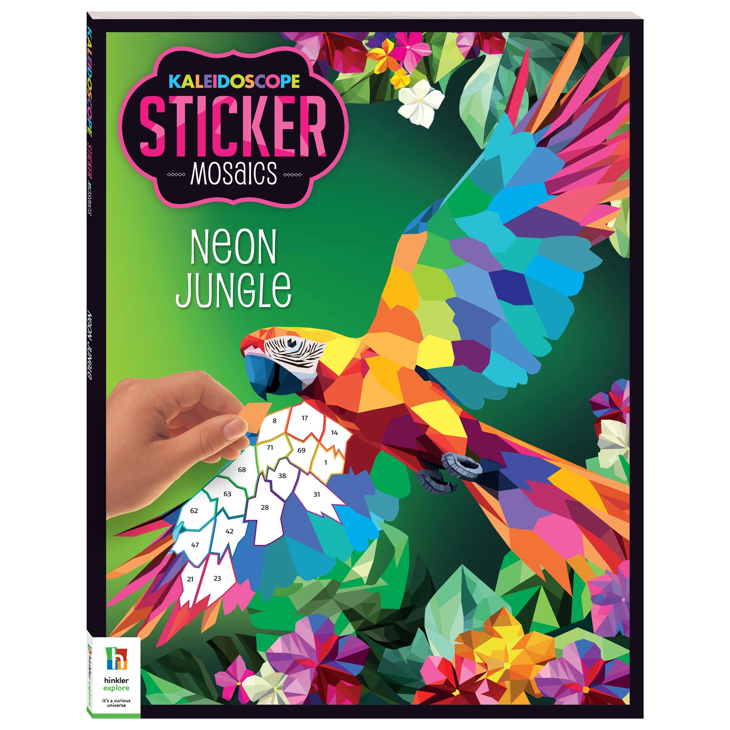 1 Kaleidoscope Sticker Mosaics: Neon Jungle​ - Book, 1 of 5
