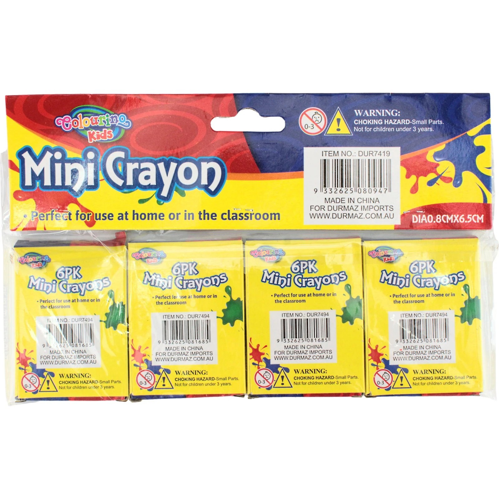 4 Colouring Kids Pack of 4 Mini Boxed Crayons (6 Crayons in a Pack), 4 of 4