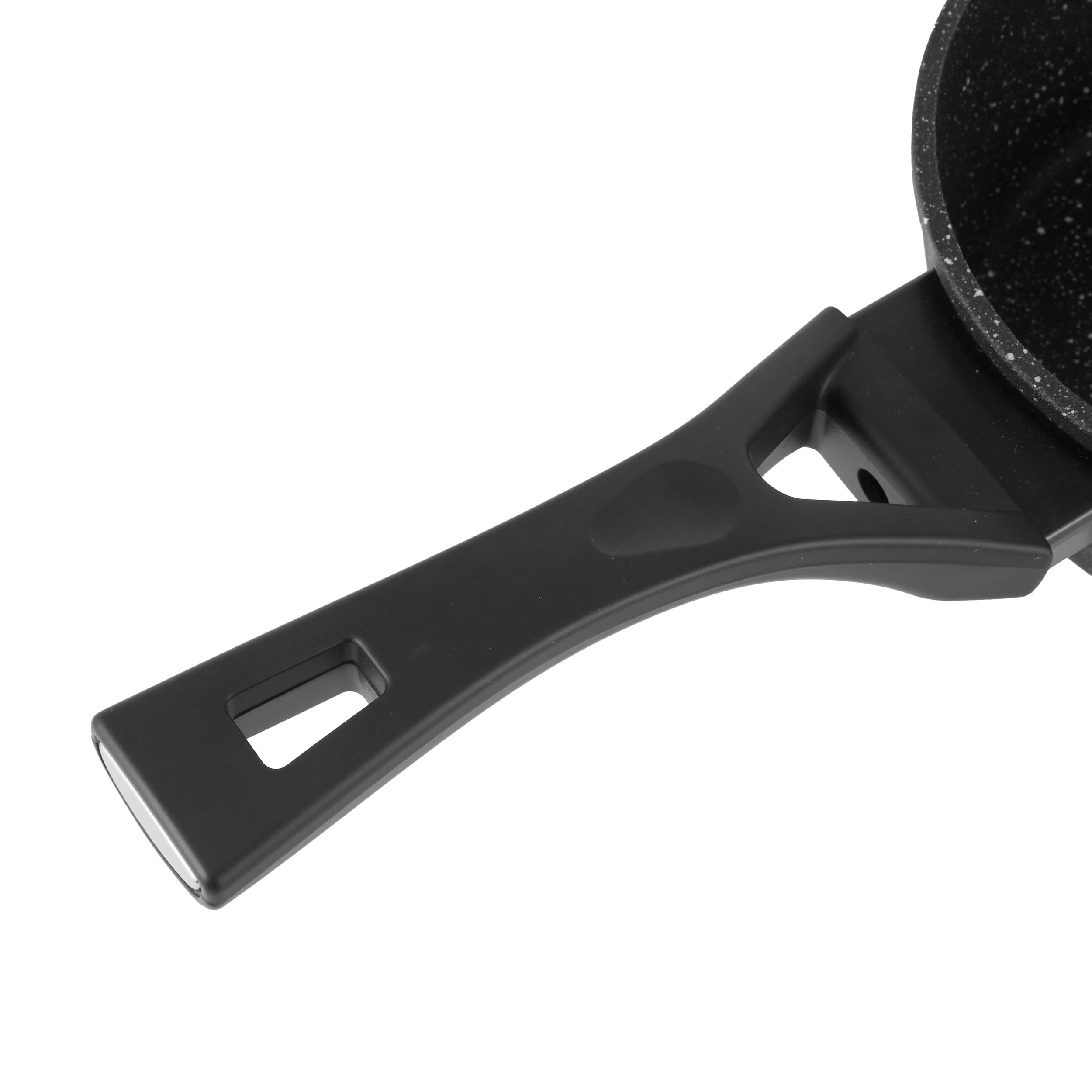 3 16cm Stone Blast Heavy Gauge Saucepan - Black, 3 of 6