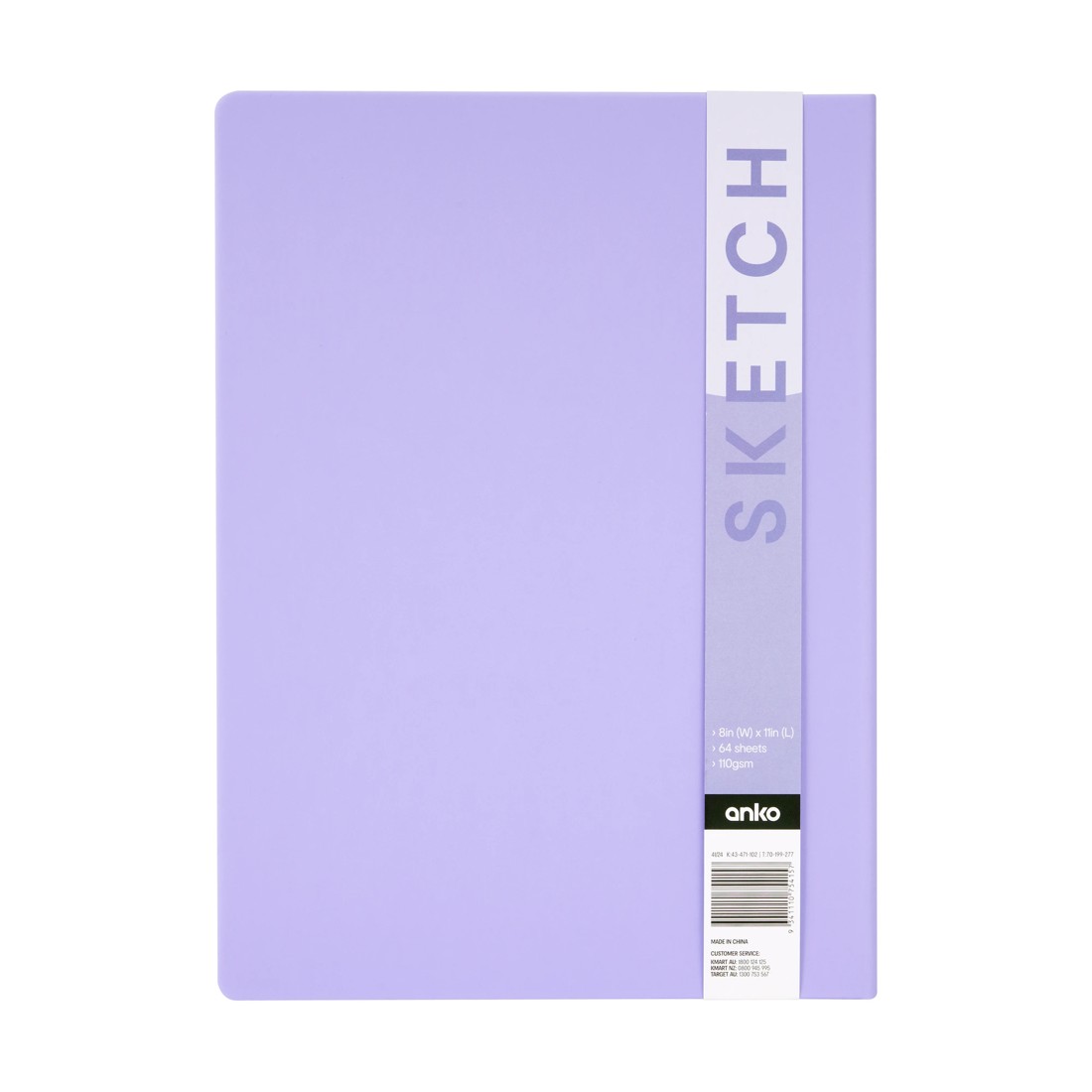 6 11in. x 8in. Sketch Book - Lilac, 6 of 6