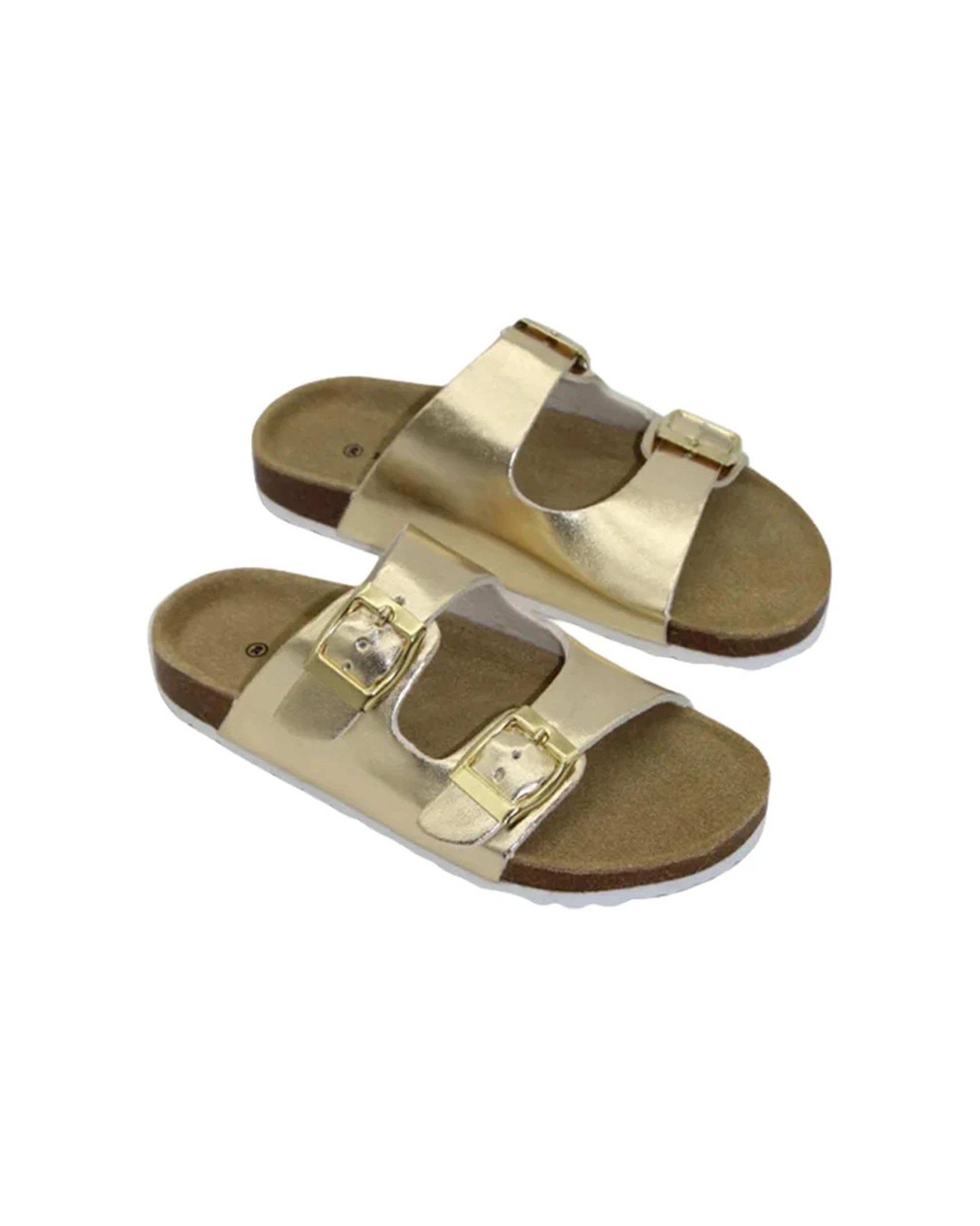 3 Human Shoes Molly Girls Buckled Sandal Slip On Moulded Sole Pink ROSE GOLD, 3 of 4