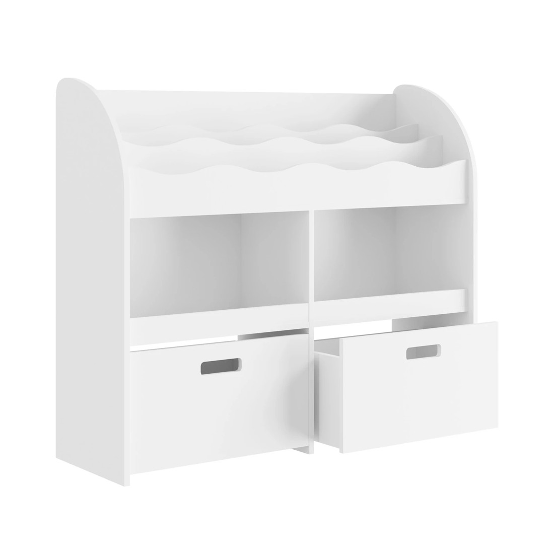 8 Oikiture Kids Bookshelf Children Bookcase Toy Storage Box Display Shelf
 - White, 8 of 10