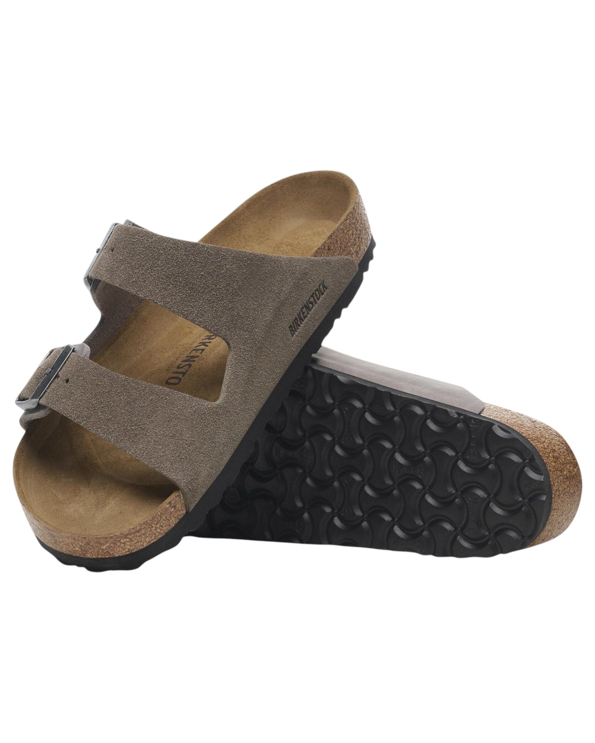 5 Birkenstock Mens Arizona Oiled Suede Leather Regular Sandals CONCRETE GREY, 5 of 7