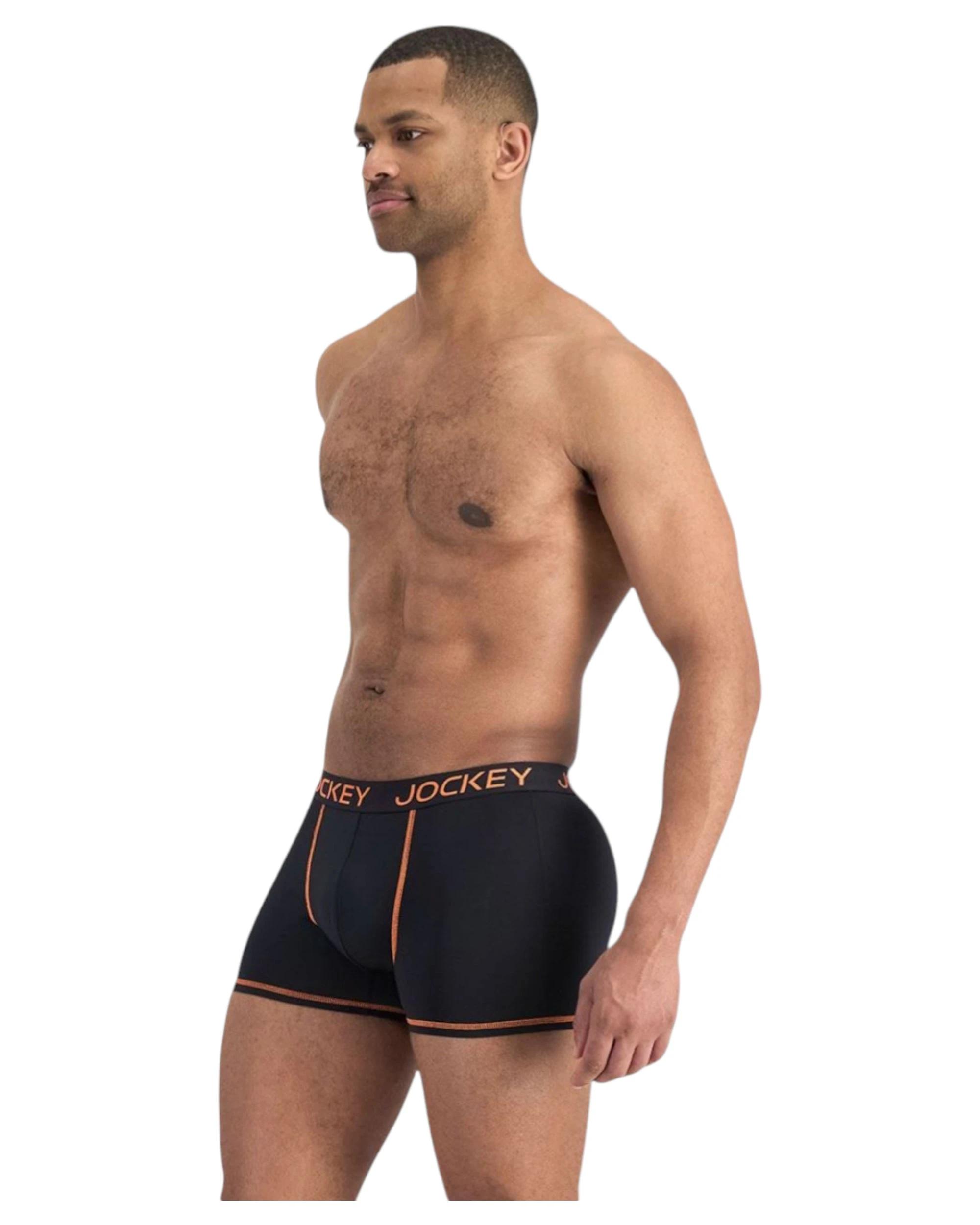 5 Jockey 6 Pack Mens Performance Active Micro Trunks Underwear BLACK, 5 of 5