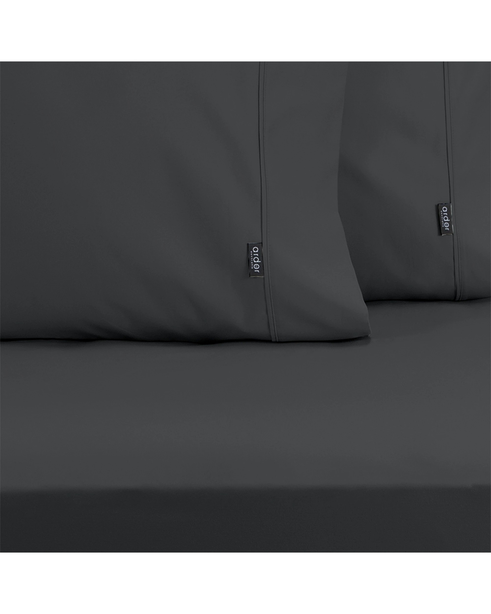 2 Ardor Combo 1000TC Cotton Rich Fitted Bed Bedding Sheet Set Slate - Single Bed - Grey, 2 of 3