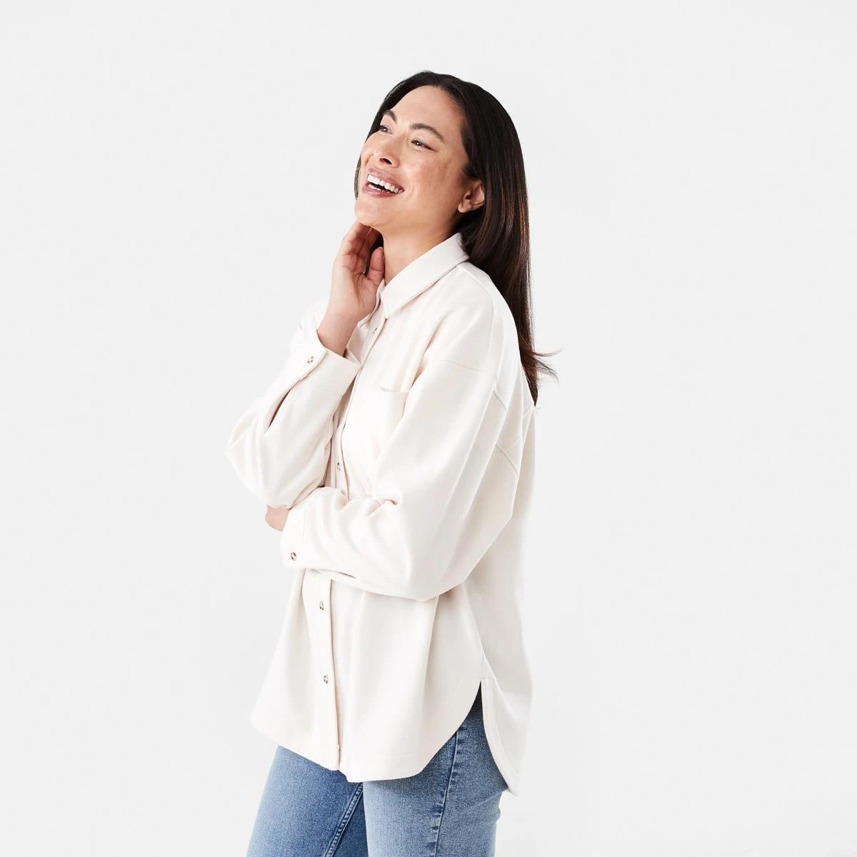 3 Long Sleeve Soft Touch Shirt Ecru, 3 of 8